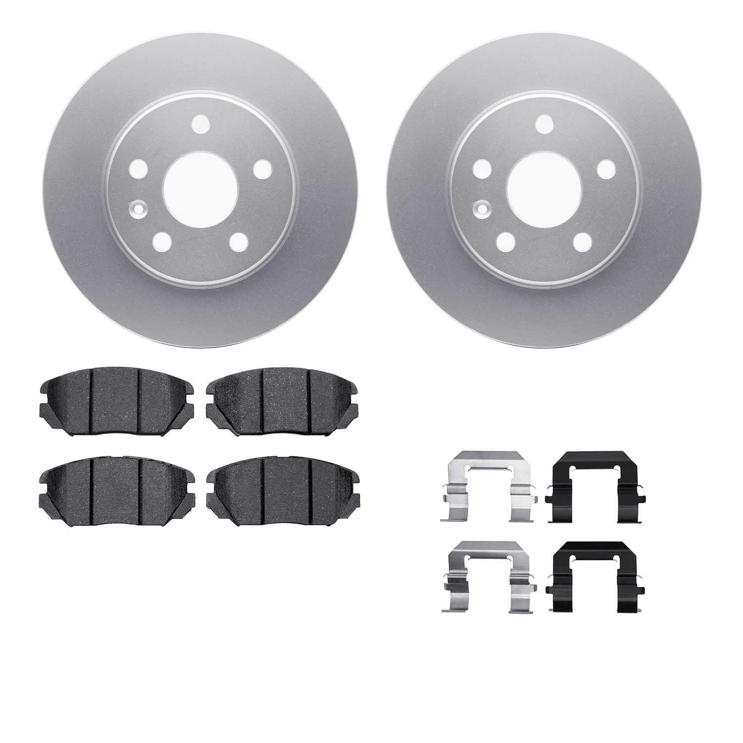 DFC GEOSPEC Coated Rotors with 5000 Brake Pads - Ceramic and Hardware