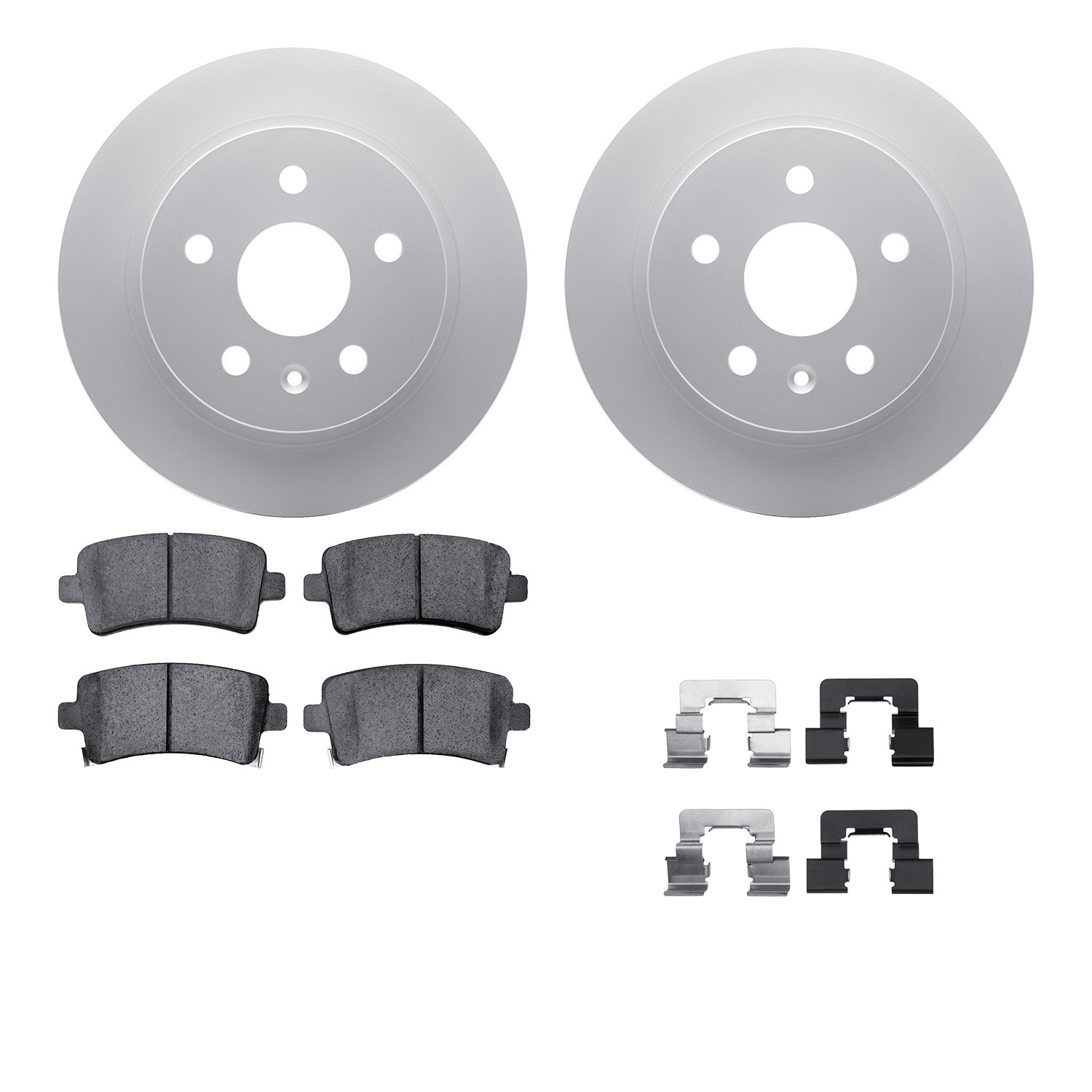 DFC GEOSPEC Coated Rotors with 5000 Brake Pads - Ceramic and Hardware