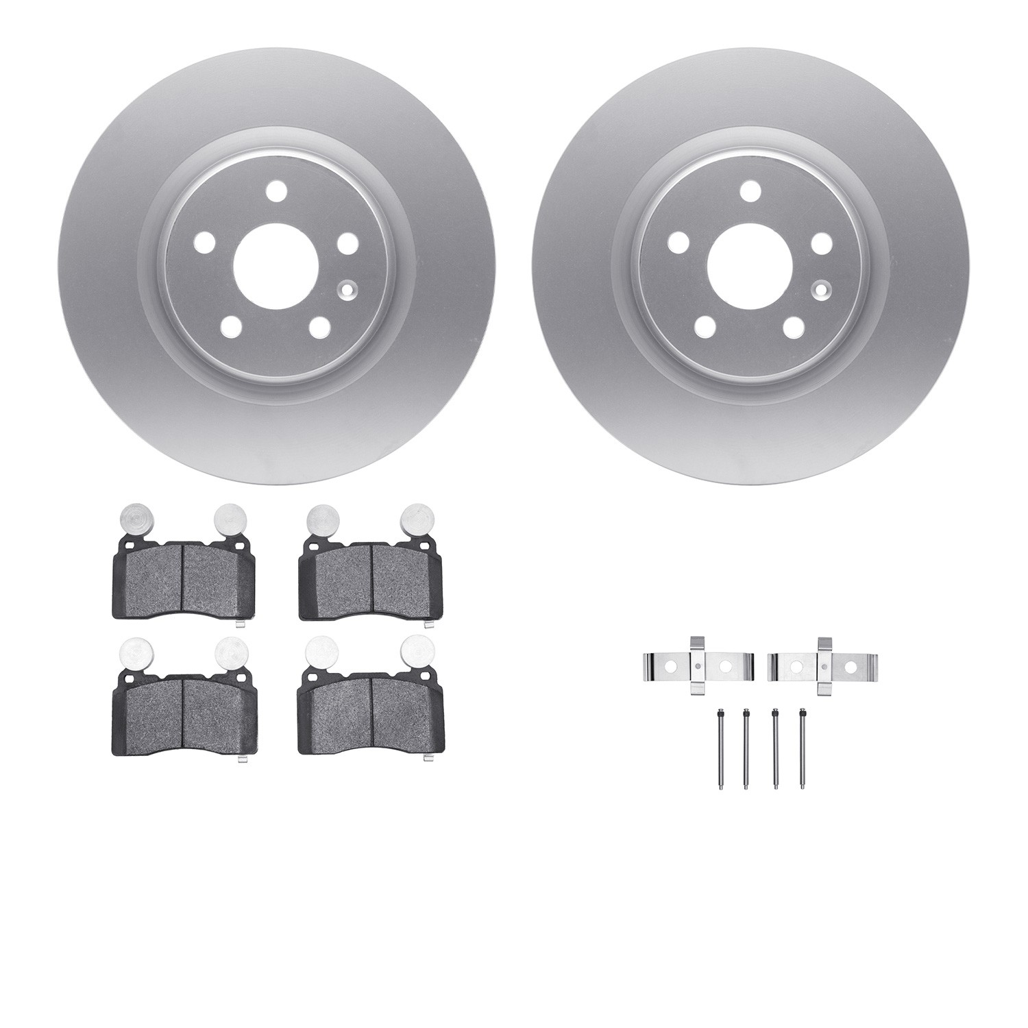 DFC GEOSPEC Coated Rotors with 5000 Brake Pads - Ceramic and Hardware