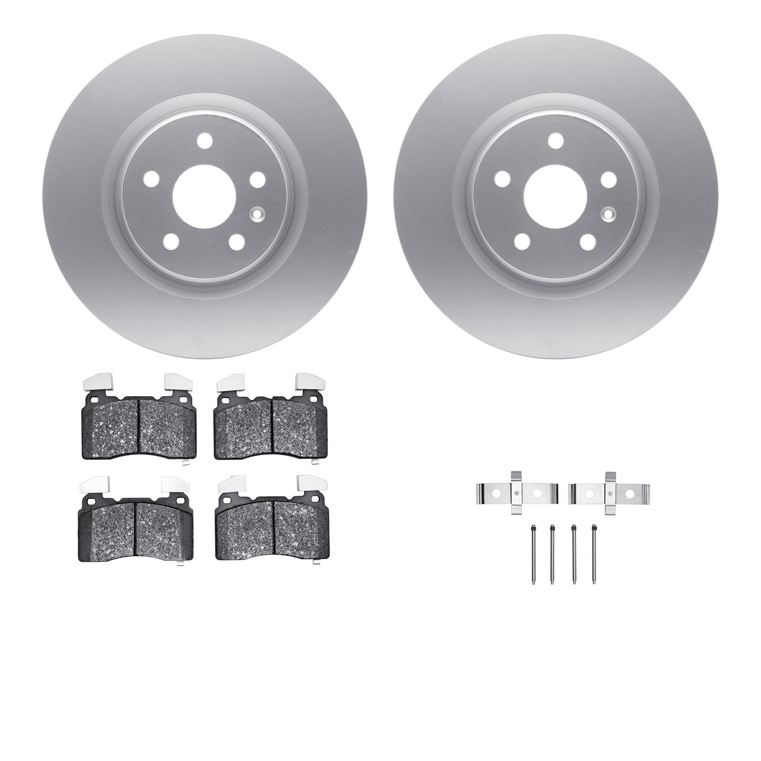 DFC GEOSPEC Coated Rotors with 5000 Brake Pads - Ceramic and Hardware