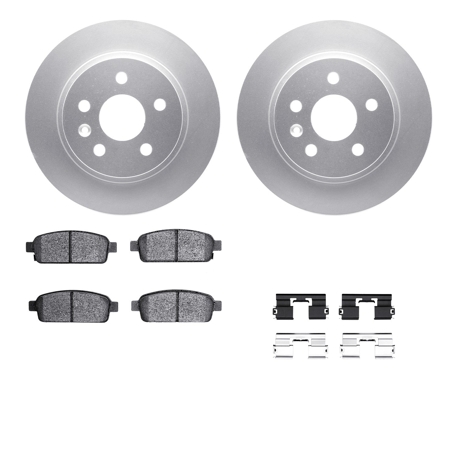 DFC GEOSPEC Coated Rotors with 5000 Brake Pads - Ceramic and Hardware