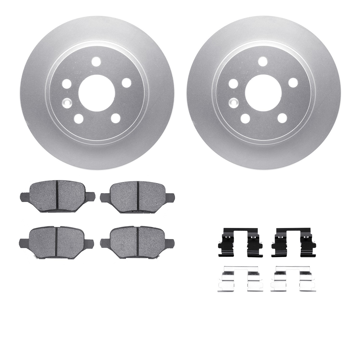 DFC GEOSPEC Coated Rotors with 5000 Brake Pads - Ceramic and Hardware