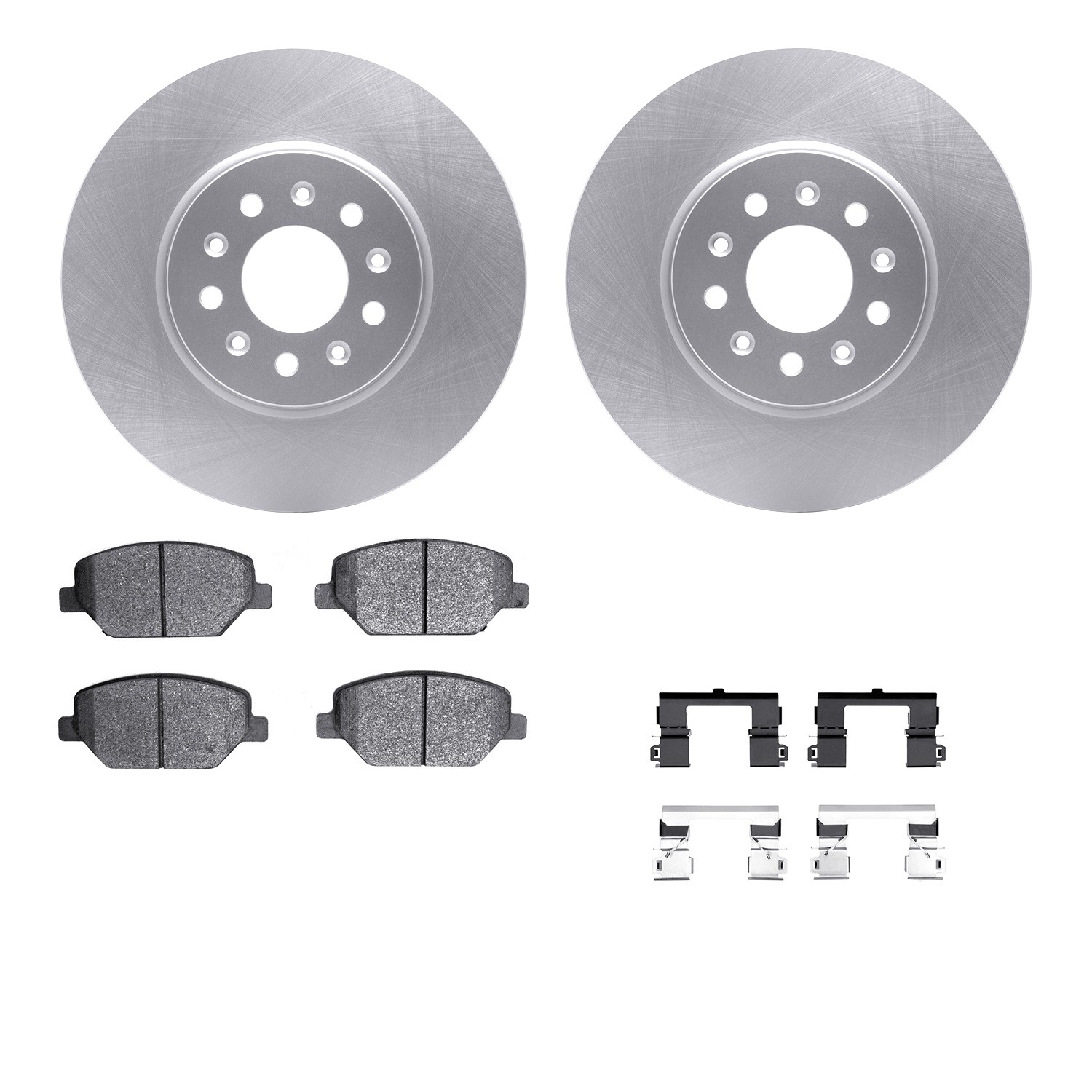 DFC GEOSPEC Coated Rotors with 5000 Brake Pads - Ceramic and Hardware