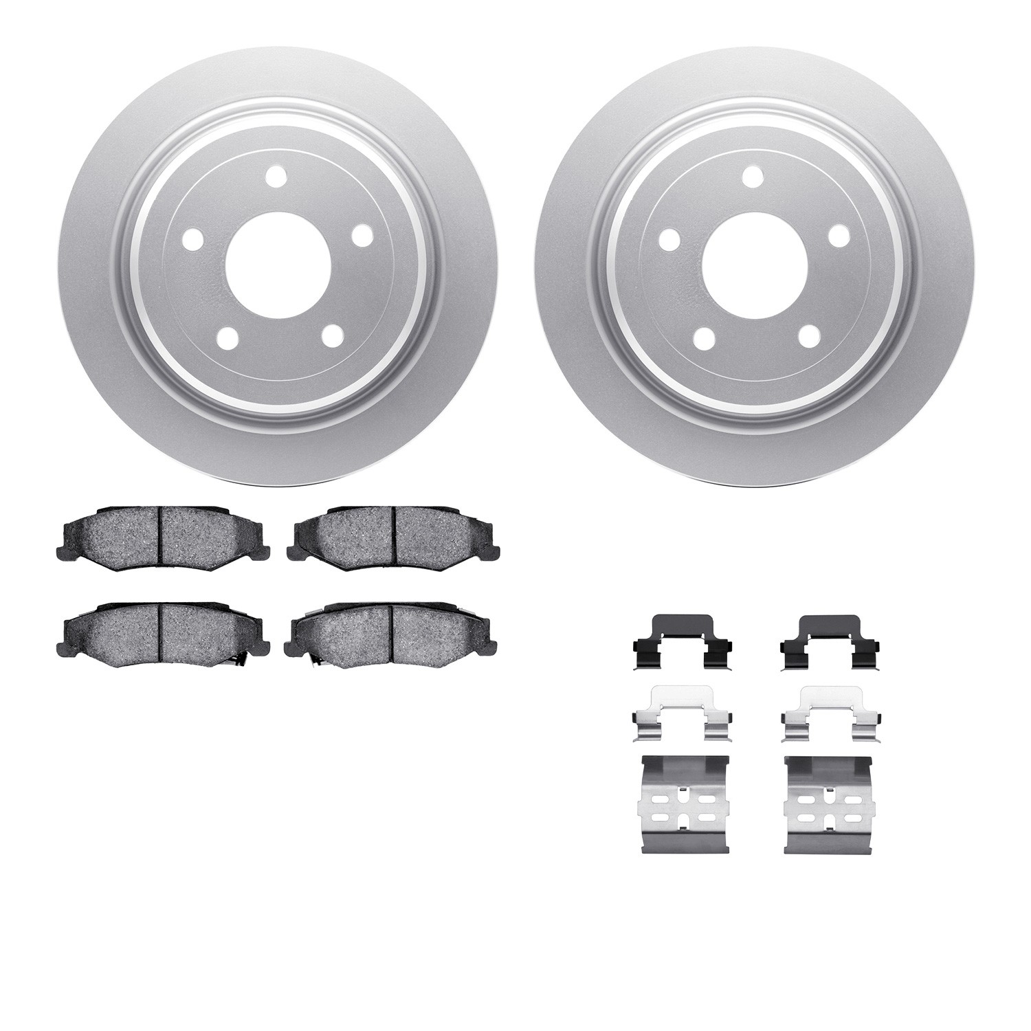DFC GEOSPEC Coated Rotors with 5000 Brake Pads - Ceramic and Hardware
