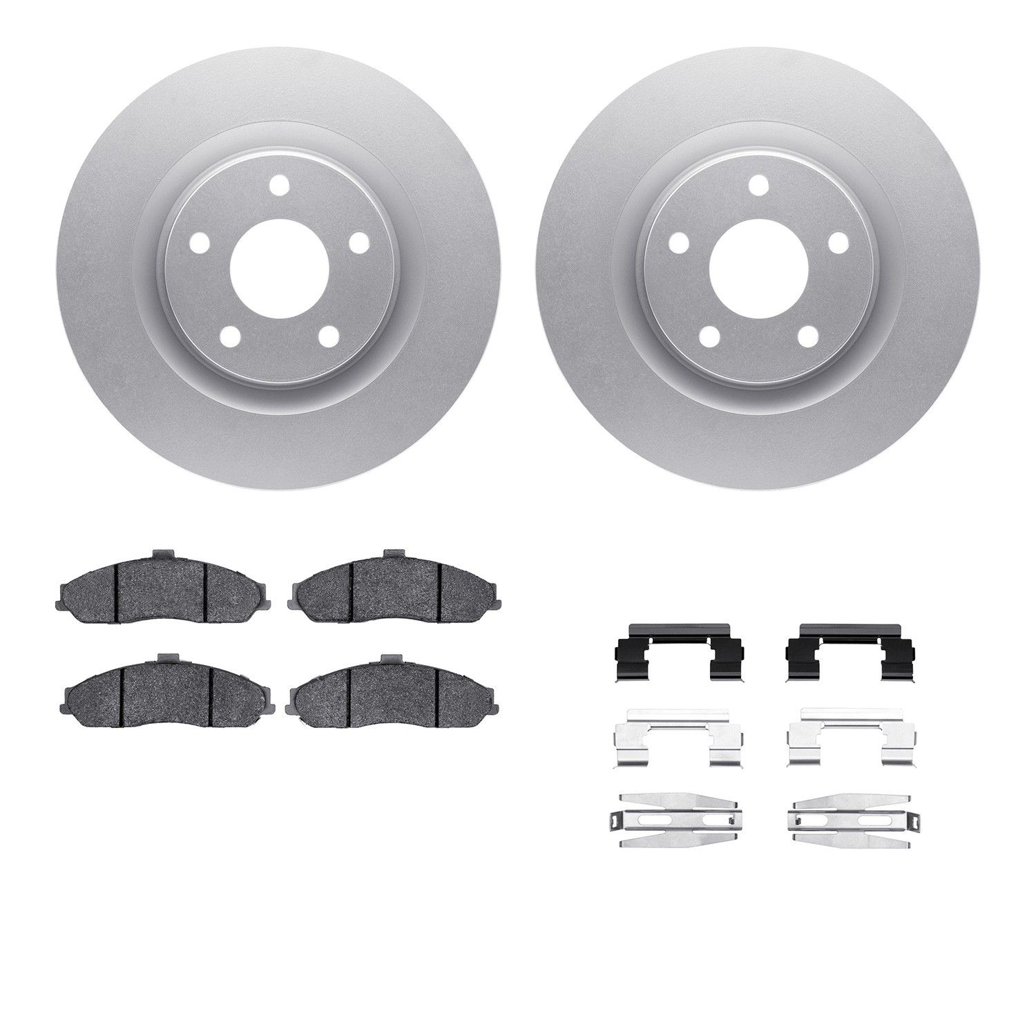 DFC GEOSPEC Coated Rotors with 5000 Brake Pads - Ceramic and Hardware