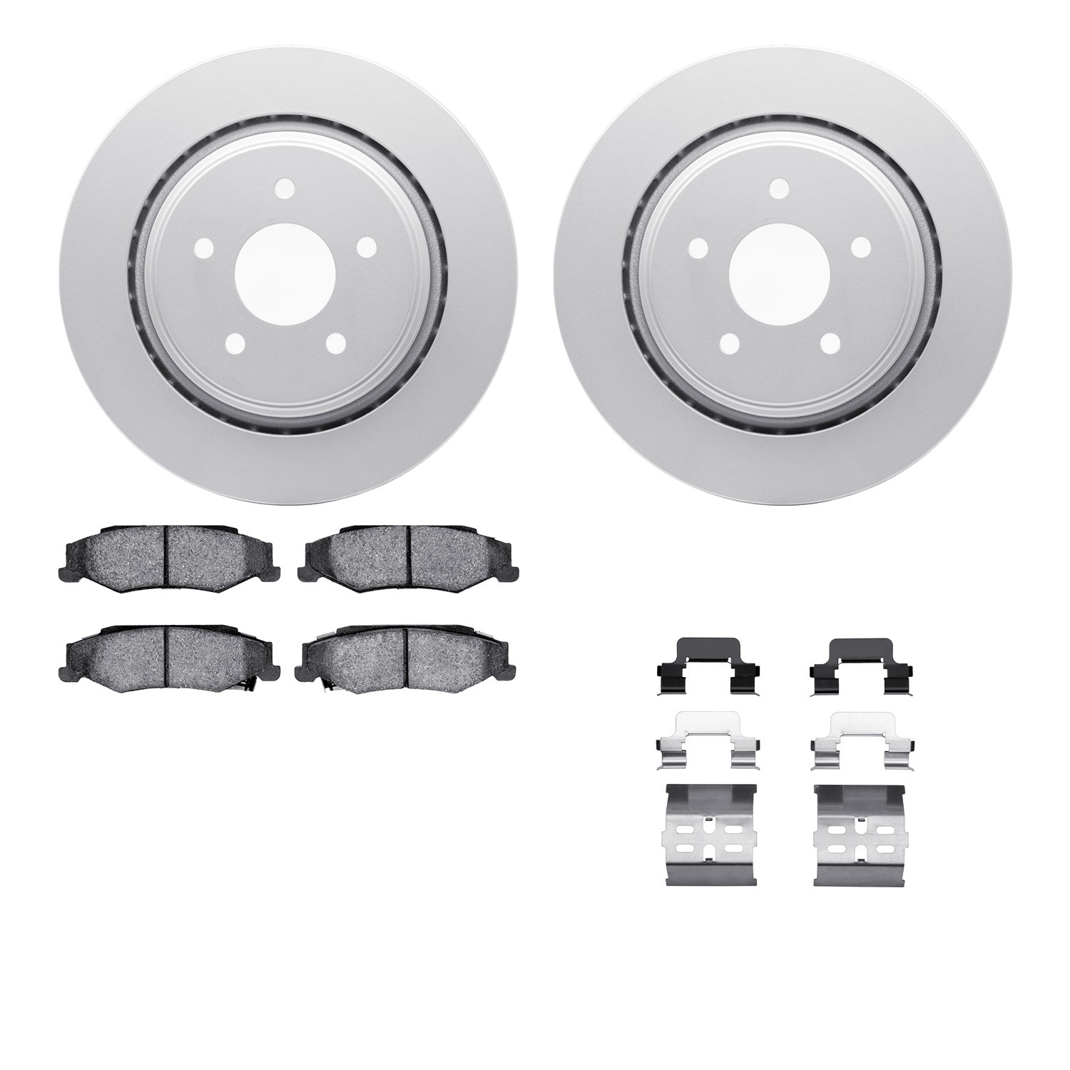DFC GEOSPEC Coated Rotors with 5000 Brake Pads - Ceramic and Hardware
