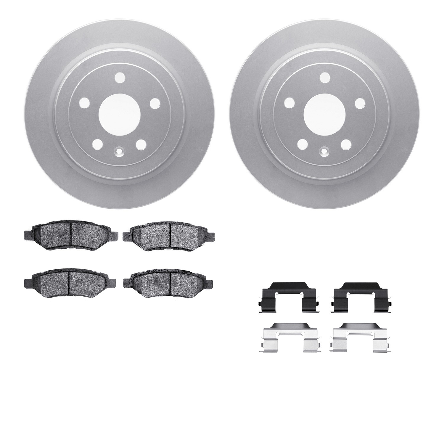 DFC GEOSPEC Coated Rotors with 5000 Brake Pads - Ceramic and Hardware