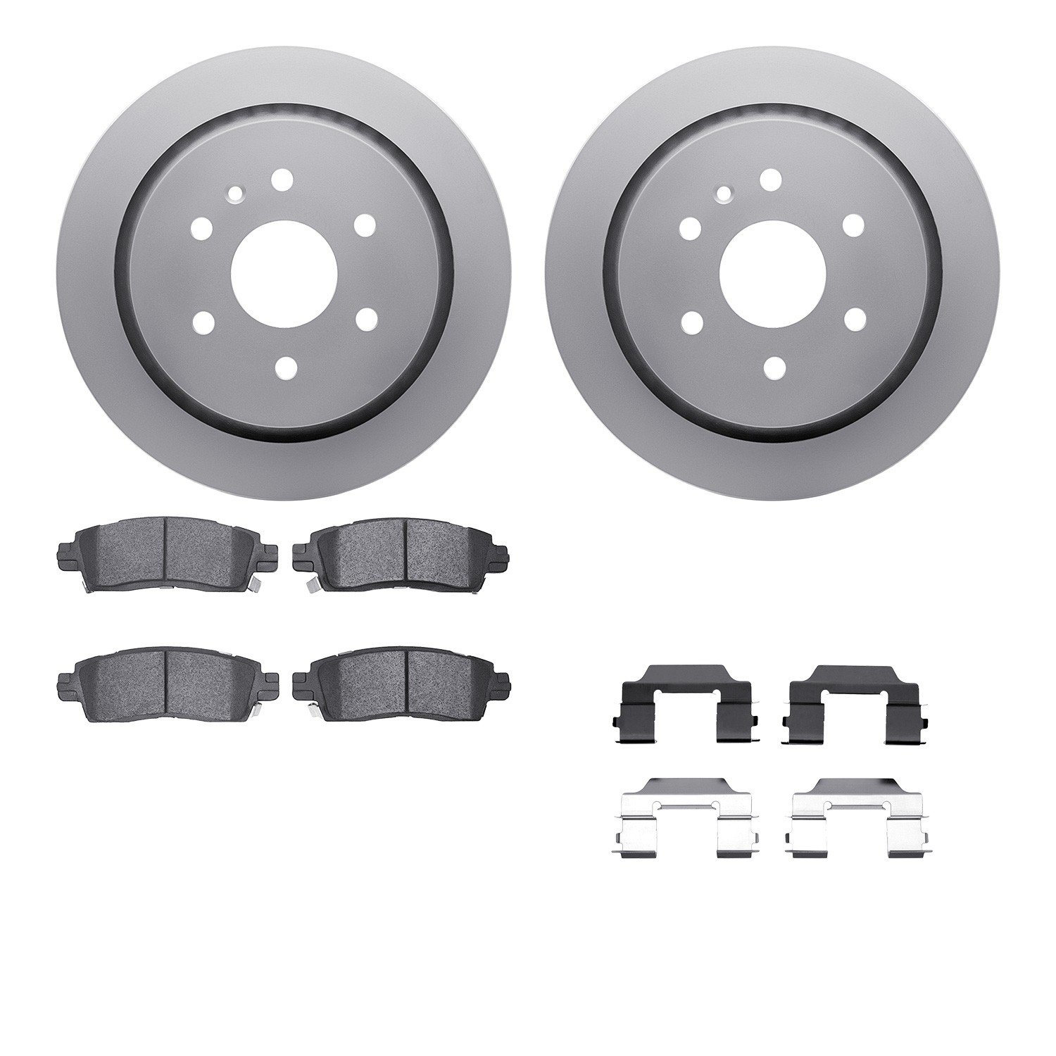 DFC GEOSPEC Coated Rotors with 5000 Brake Pads - Ceramic and Hardware