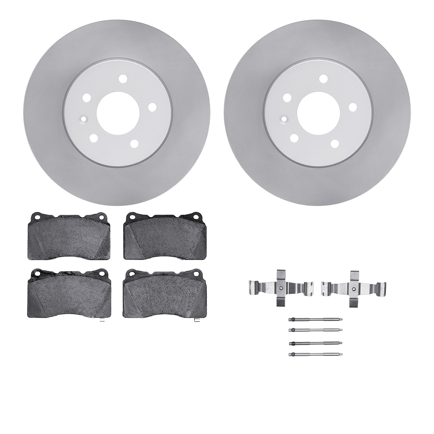 DFC GEOSPEC Coated Rotors with 5000 Brake Pads - Ceramic and Hardware