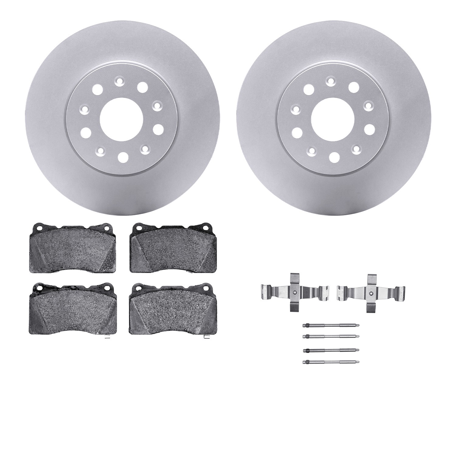 DFC GEOSPEC Coated Rotors with 5000 Brake Pads - Ceramic and Hardware