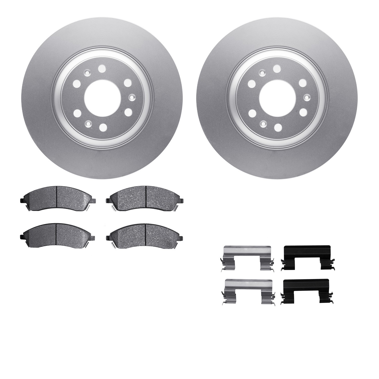 DFC GEOSPEC Coated Rotors with 5000 Brake Pads - Ceramic and Hardware