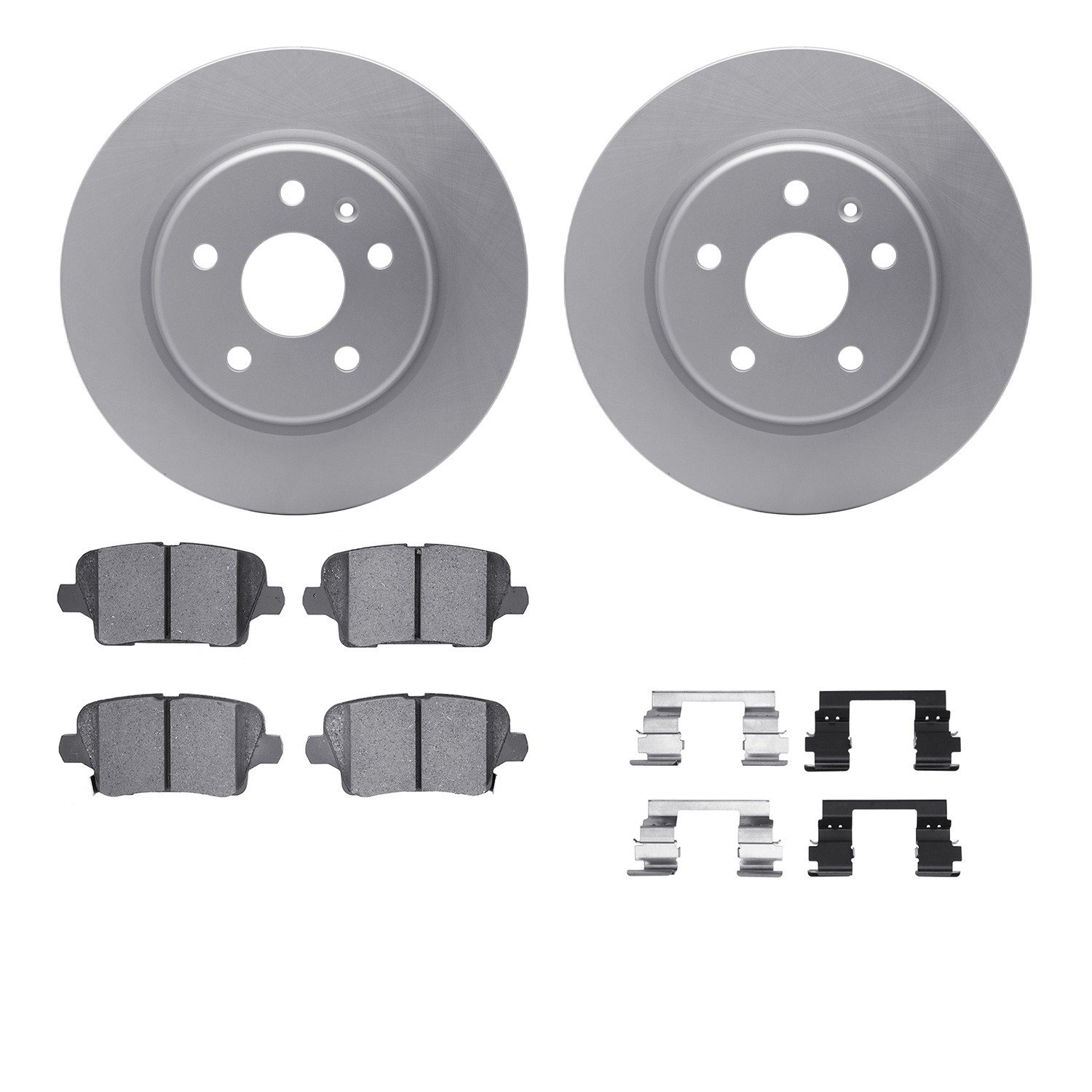 DFC GEOSPEC Coated Rotors with 5000 Brake Pads - Ceramic and Hardware