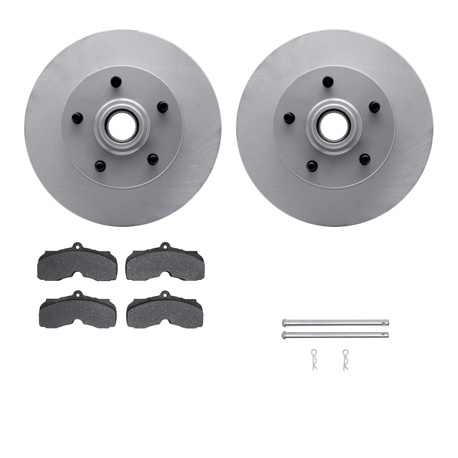 DFC GEOSPEC Coated Rotors with 5000 Brake Pads - Ceramic and Hardware