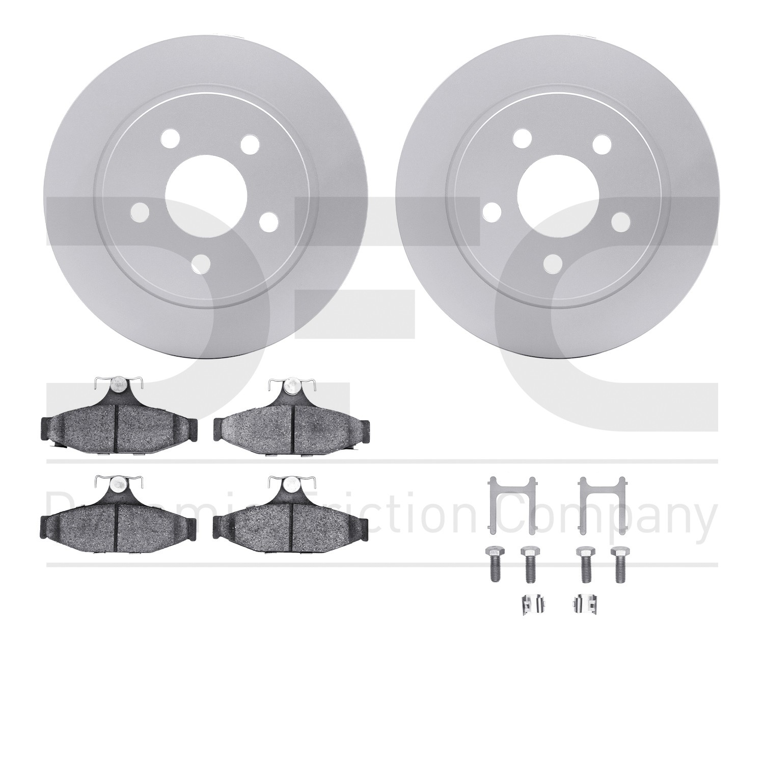 DFC GEOSPEC Coated Rotors with 5000 Brake Pads - Ceramic and Hardware