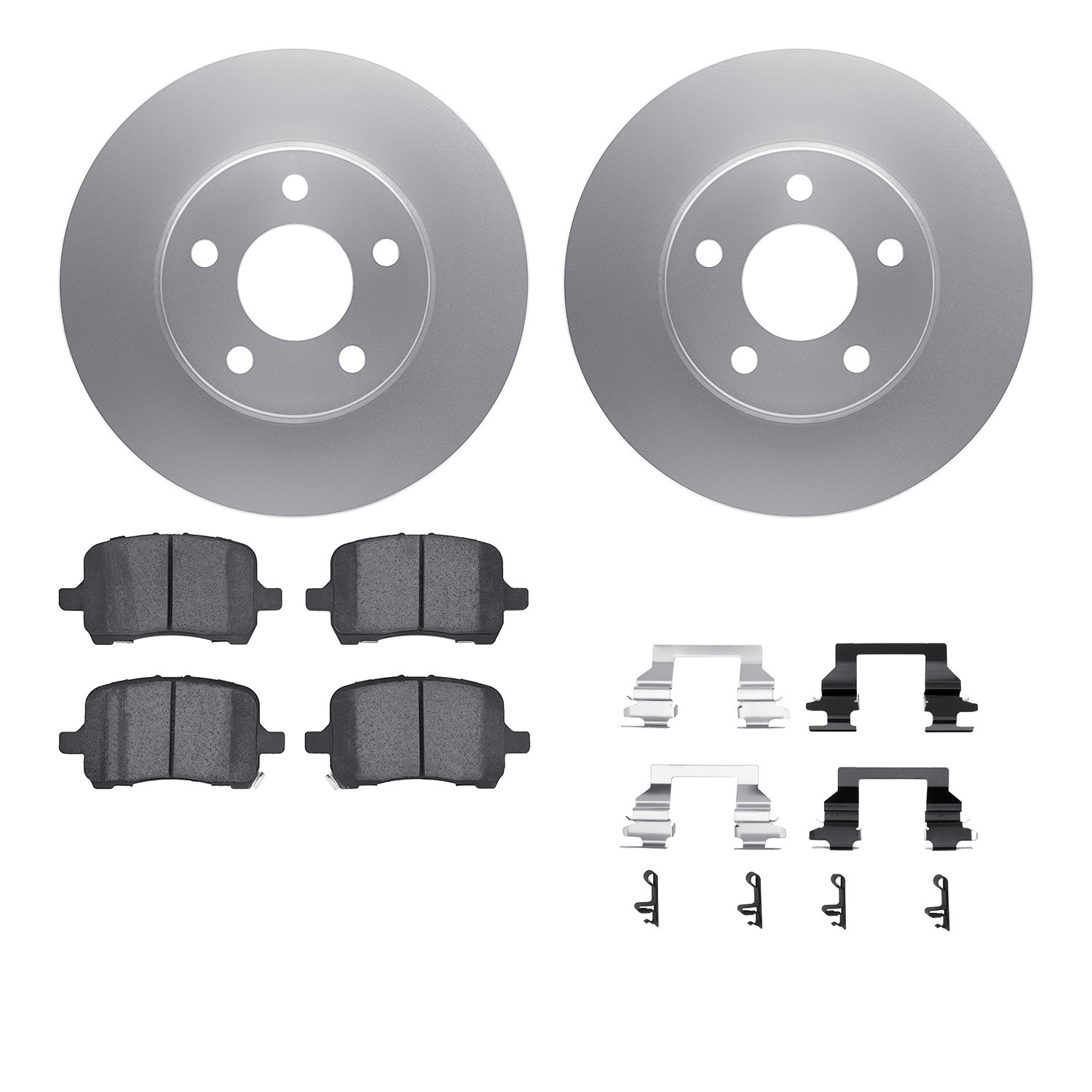 DFC GEOSPEC Coated Rotors with 5000 Brake Pads - Ceramic and Hardware