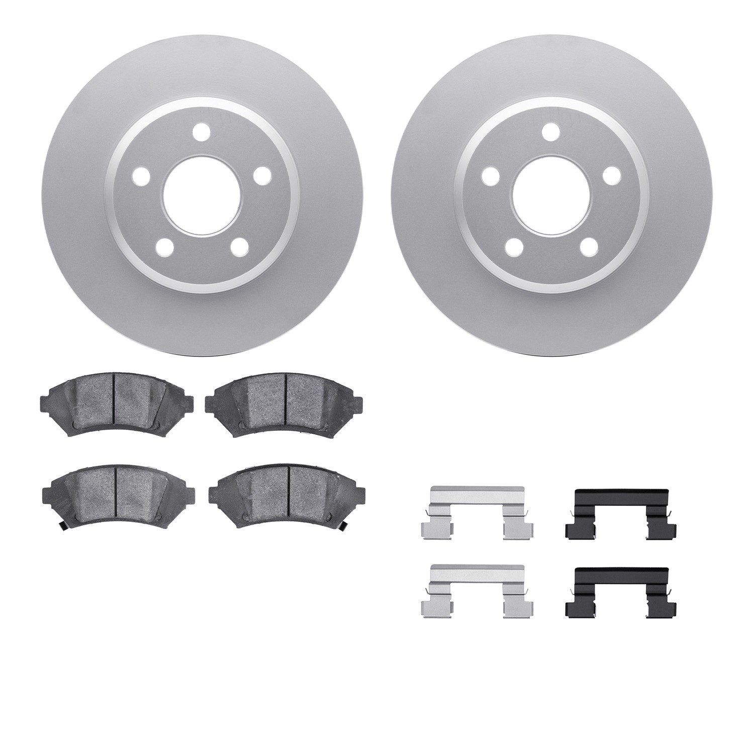 DFC GEOSPEC Coated Rotors with 5000 Brake Pads - Ceramic and Hardware