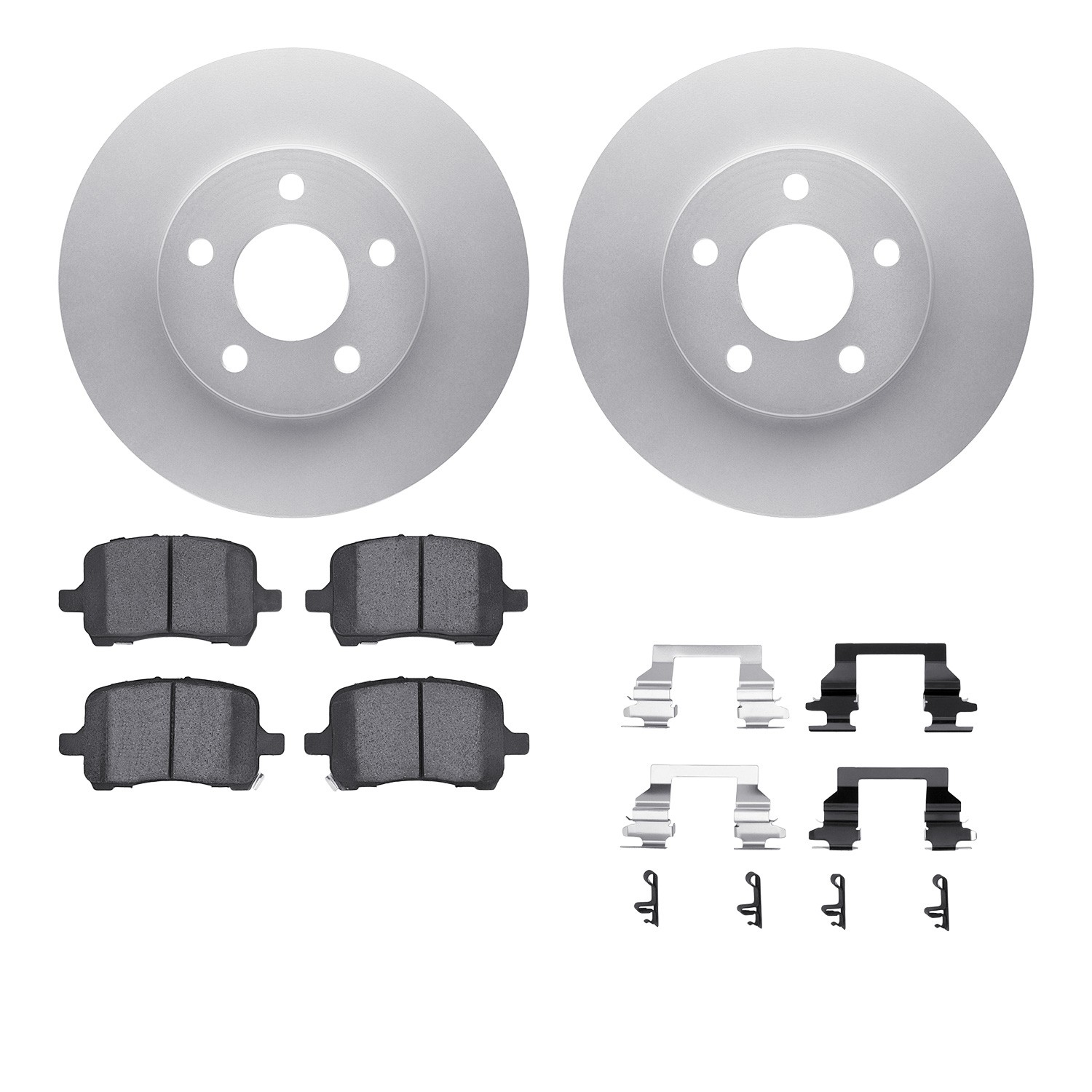 DFC GEOSPEC Coated Rotors with 5000 Brake Pads - Ceramic and Hardware