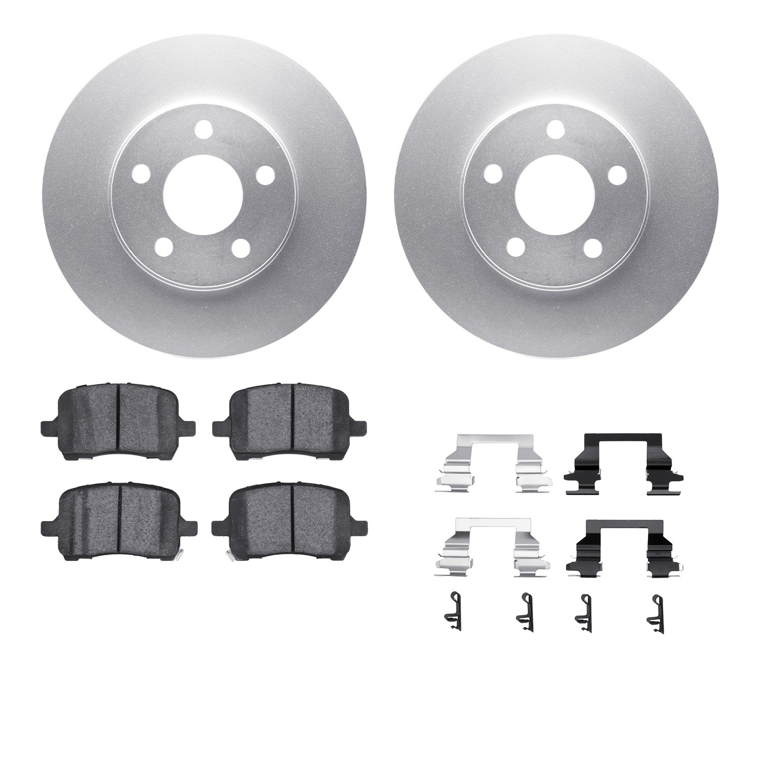 DFC GEOSPEC Coated Rotors with 5000 Brake Pads - Ceramic and Hardware