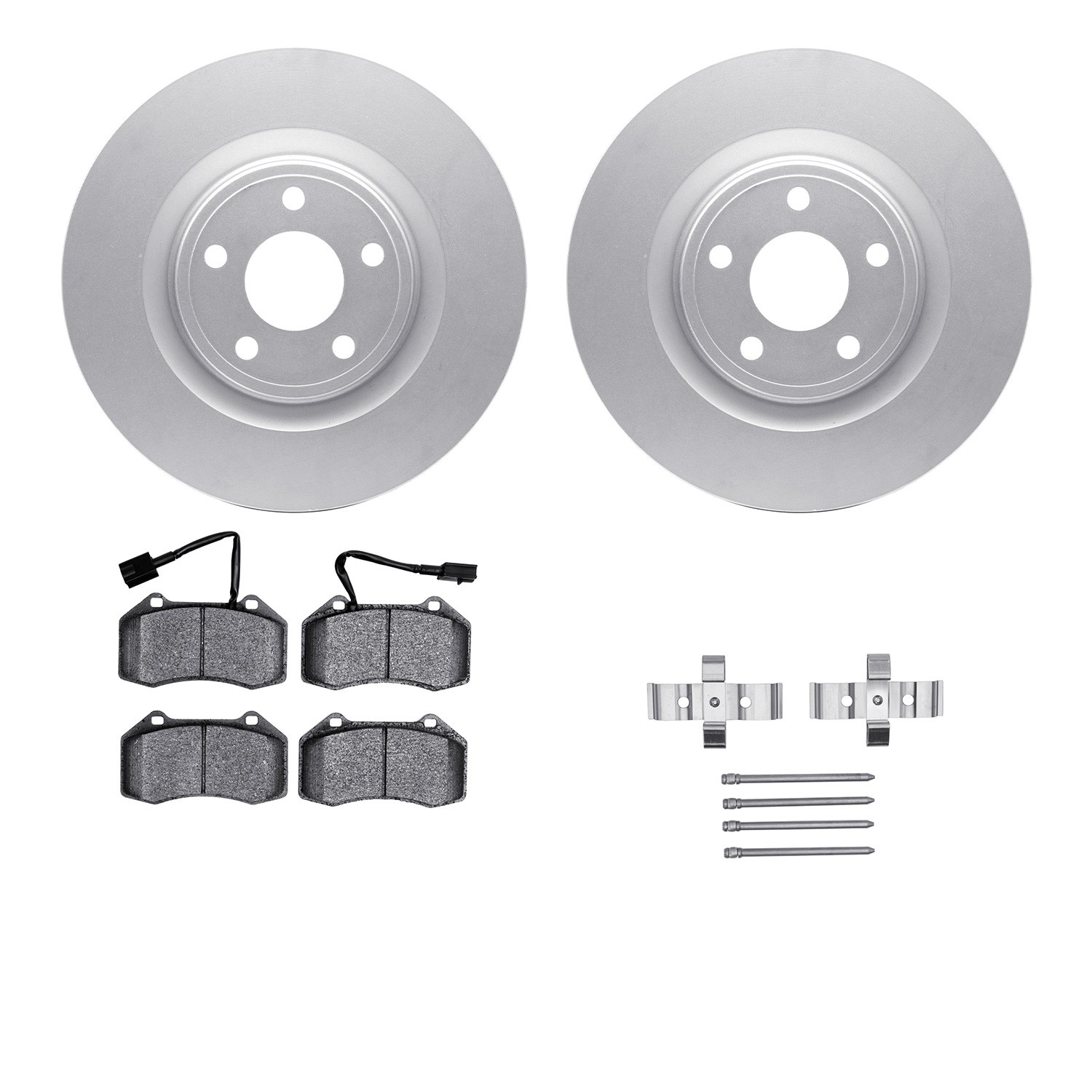 DFC GEOSPEC Coated Rotors with 5000 Brake Pads - Ceramic and Hardware