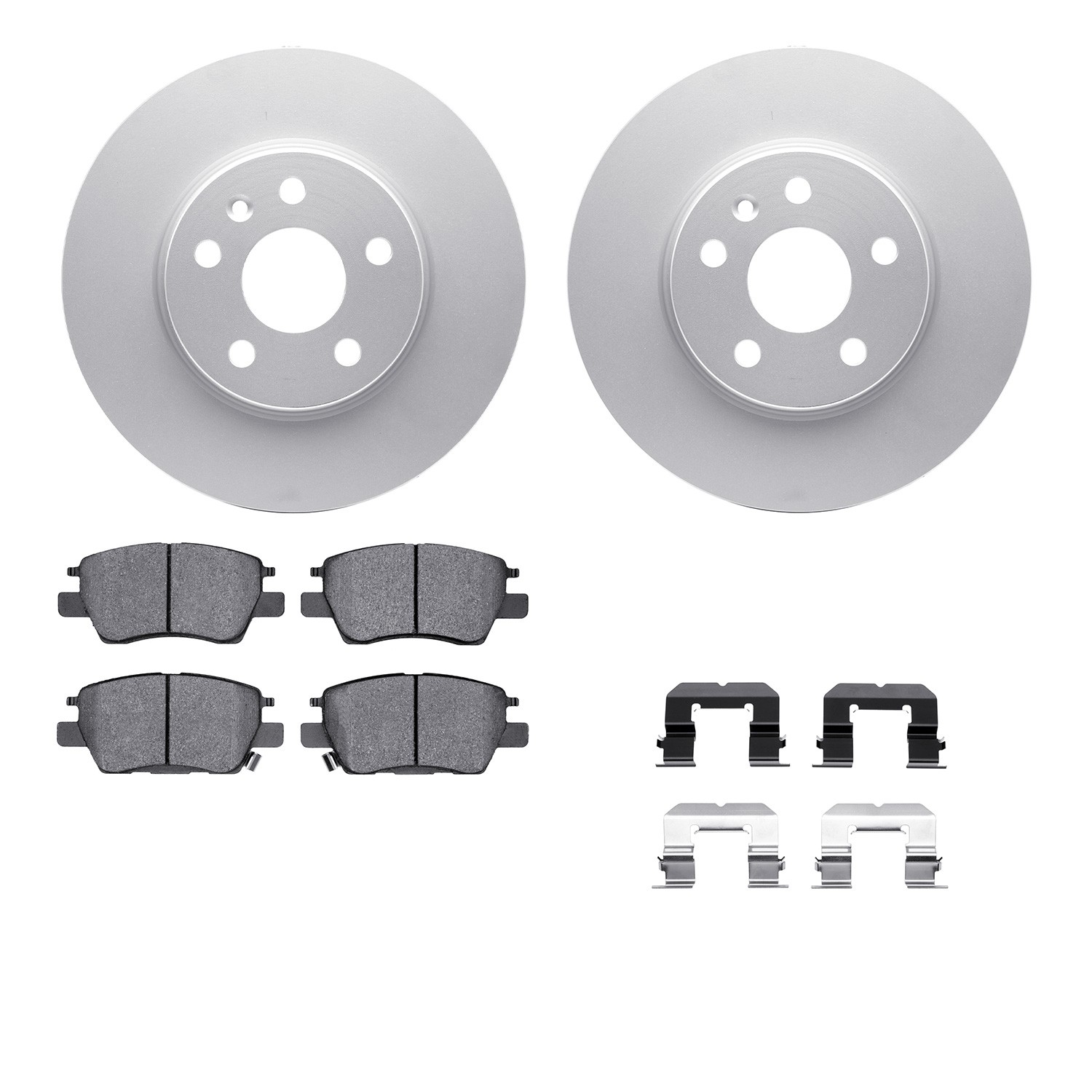 DFC GEOSPEC Coated Rotors with 5000 Brake Pads - Ceramic and Hardware