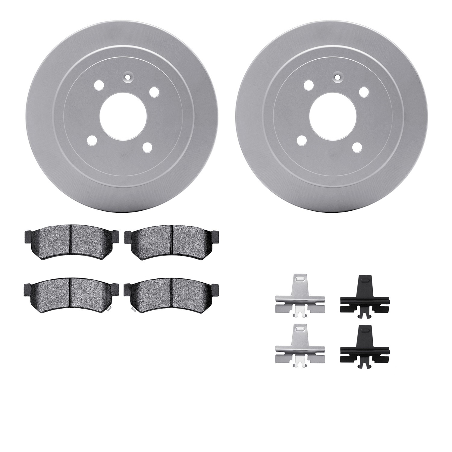 DFC GEOSPEC Coated Rotors with 5000 Brake Pads - Ceramic and Hardware