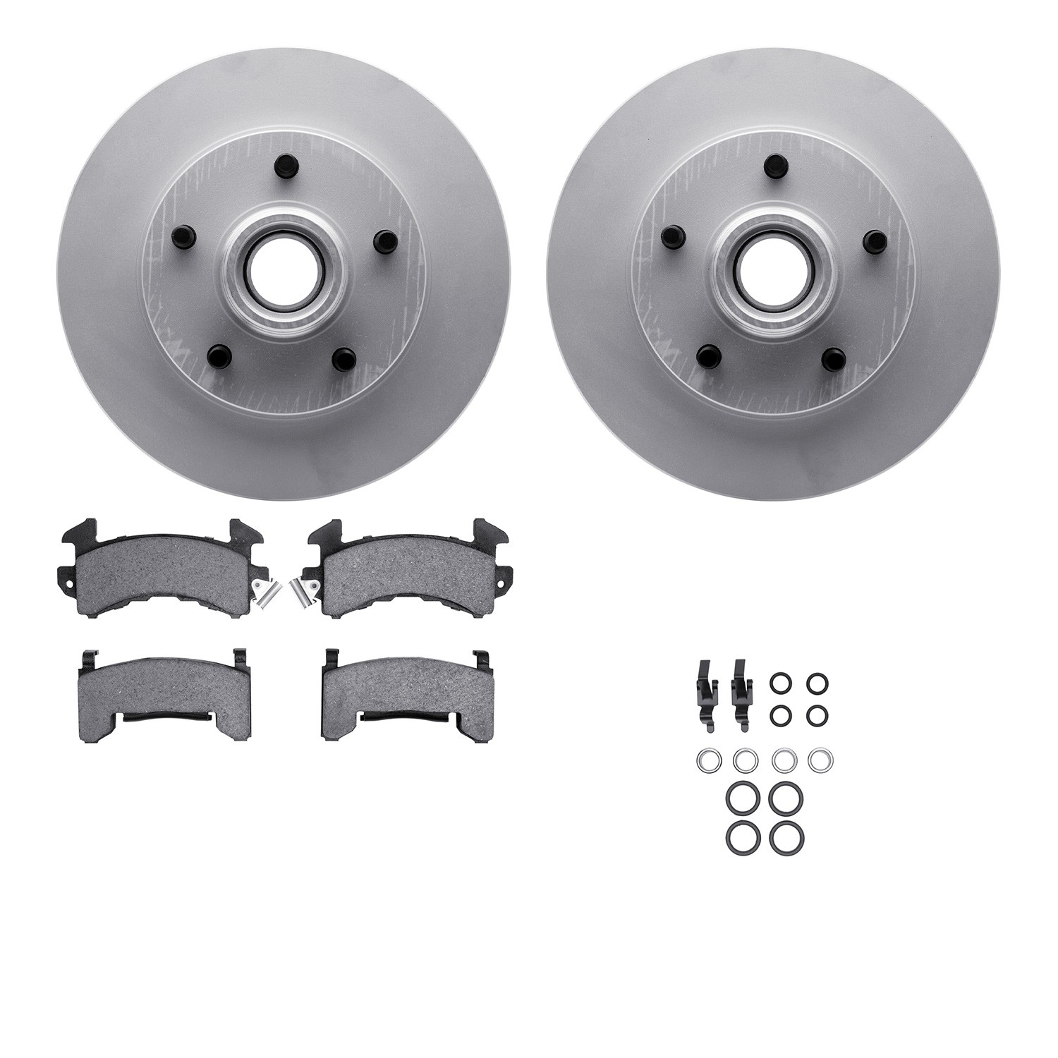 DFC GEOSPEC Coated Rotors with 5000 Brake Pads - Ceramic and Hardware