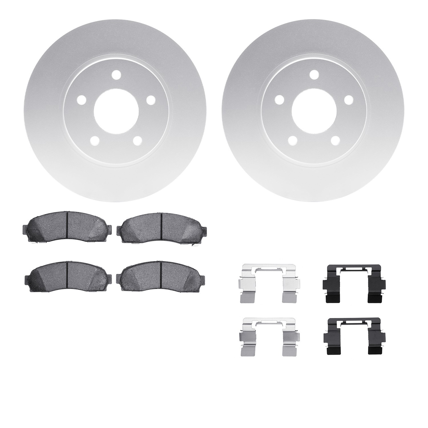DFC GEOSPEC Coated Rotors with 5000 Brake Pads - Ceramic and Hardware