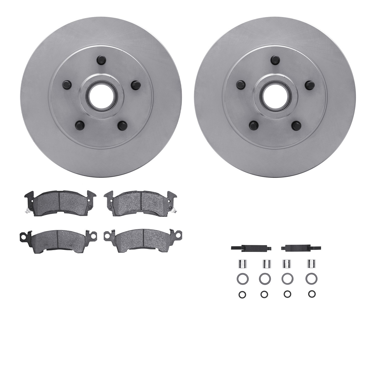 DFC GEOSPEC Coated Rotors with 5000 Brake Pads - Ceramic and Hardware
