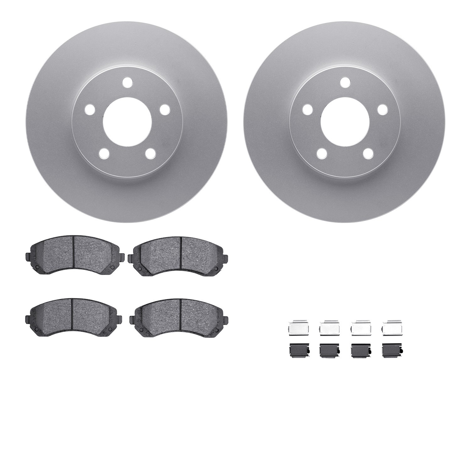 DFC GEOSPEC Coated Rotors with 5000 Brake Pads - Ceramic and Hardware