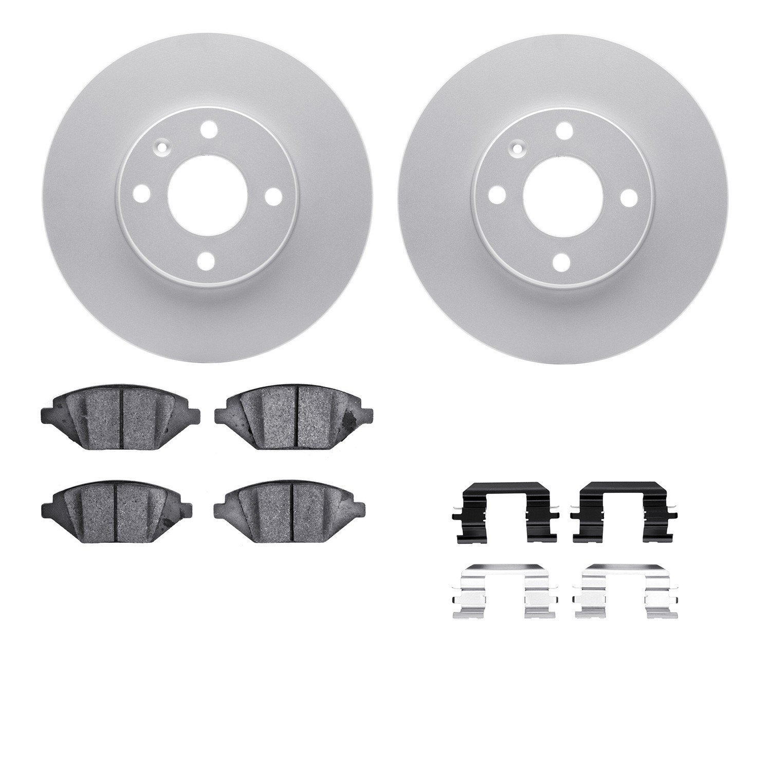 DFC GEOSPEC Coated Rotors with 5000 Brake Pads - Ceramic and Hardware