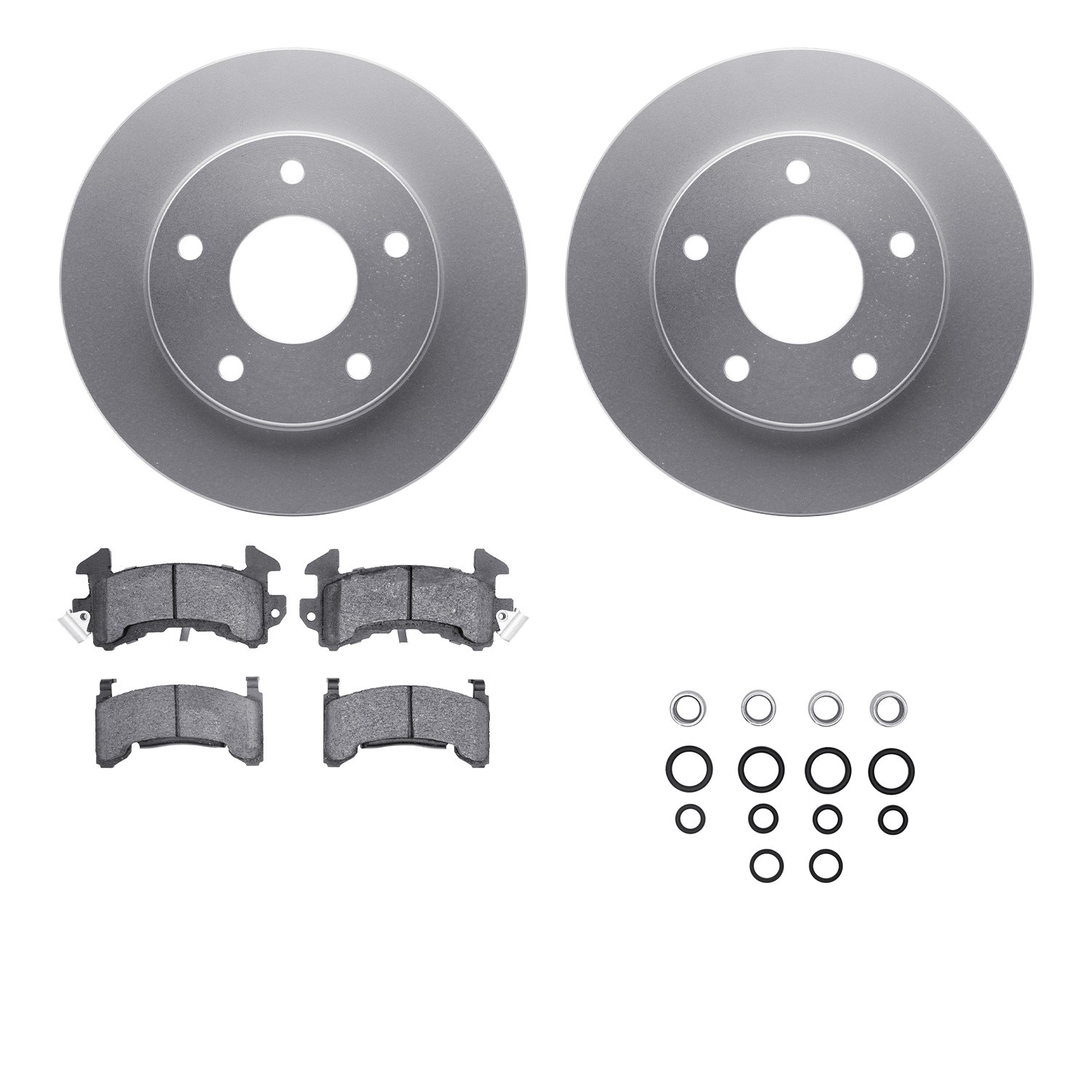 DFC GEOSPEC Coated Rotors with 5000 Brake Pads - Ceramic and Hardware