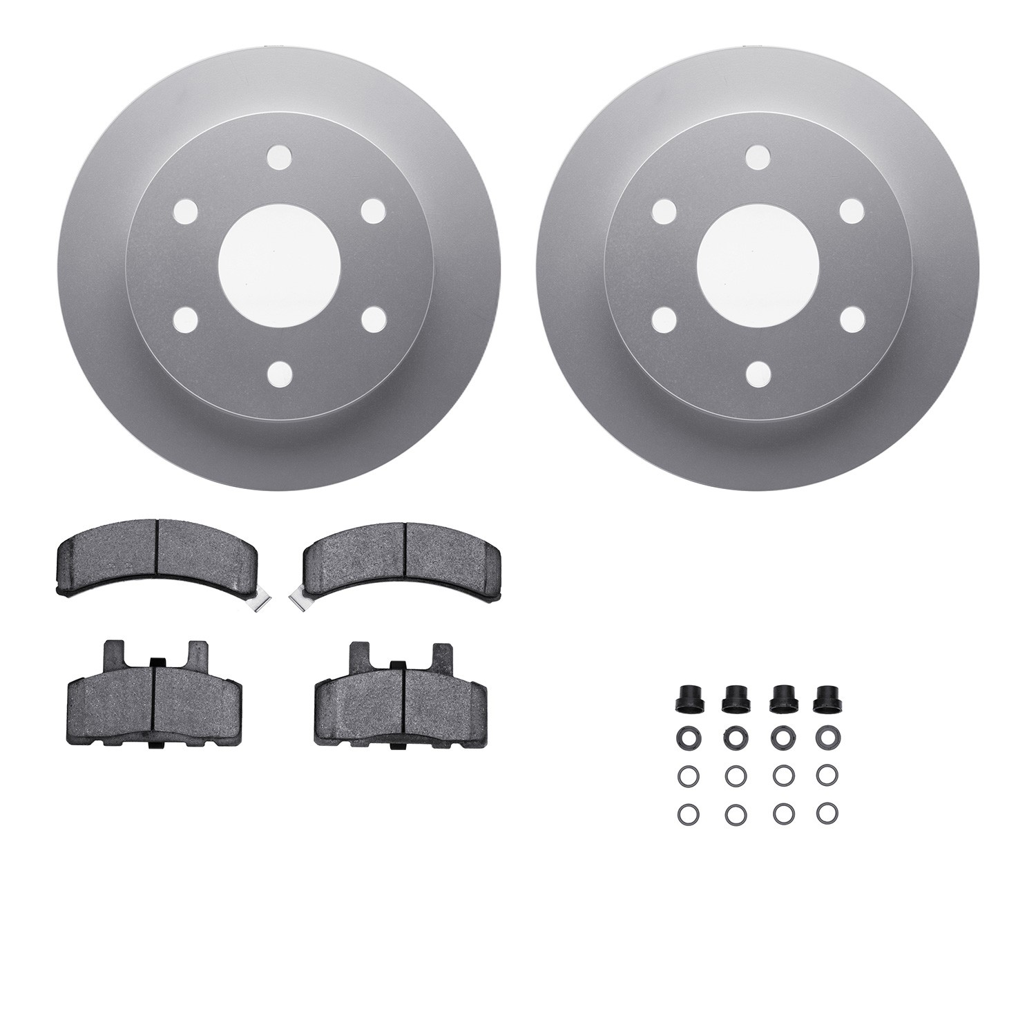 DFC GEOSPEC Coated Rotors with 5000 Brake Pads - Ceramic and Hardware