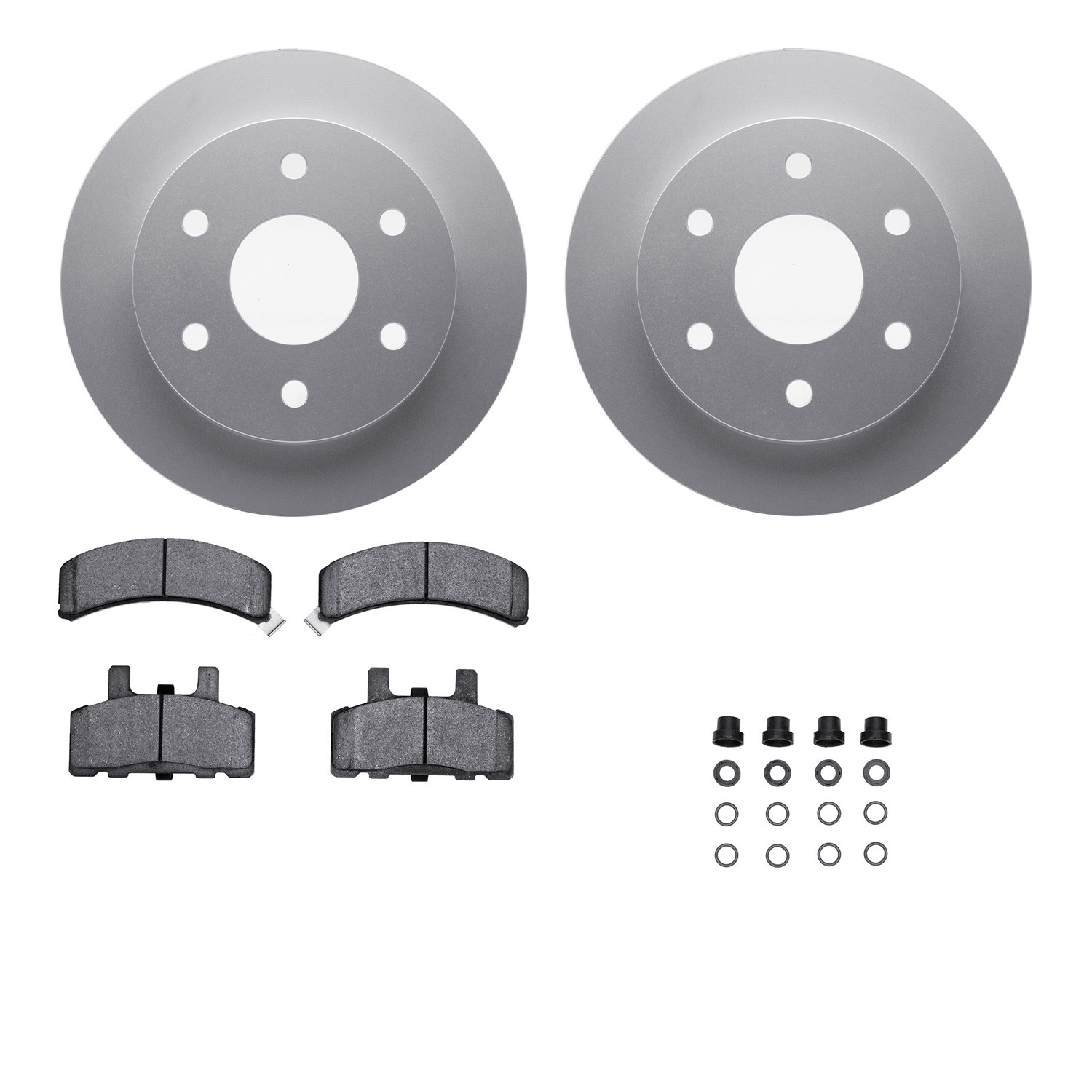 DFC GEOSPEC Coated Rotors with 5000 Brake Pads - Ceramic and Hardware