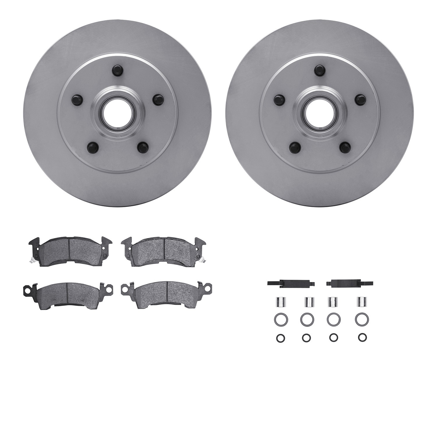 DFC GEOSPEC Coated Rotors with 5000 Brake Pads - Ceramic and Hardware