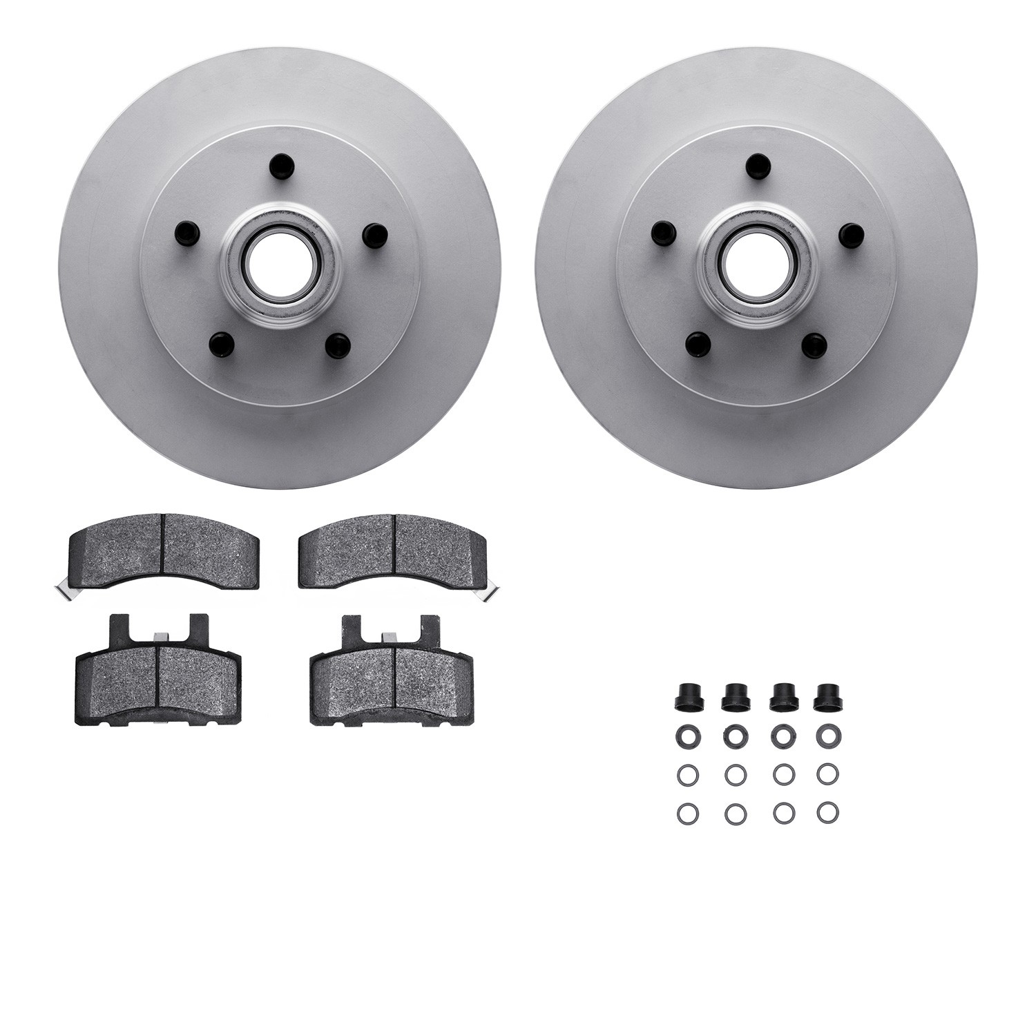 DFC GEOSPEC Coated Rotors with 5000 Brake Pads - Ceramic and Hardware