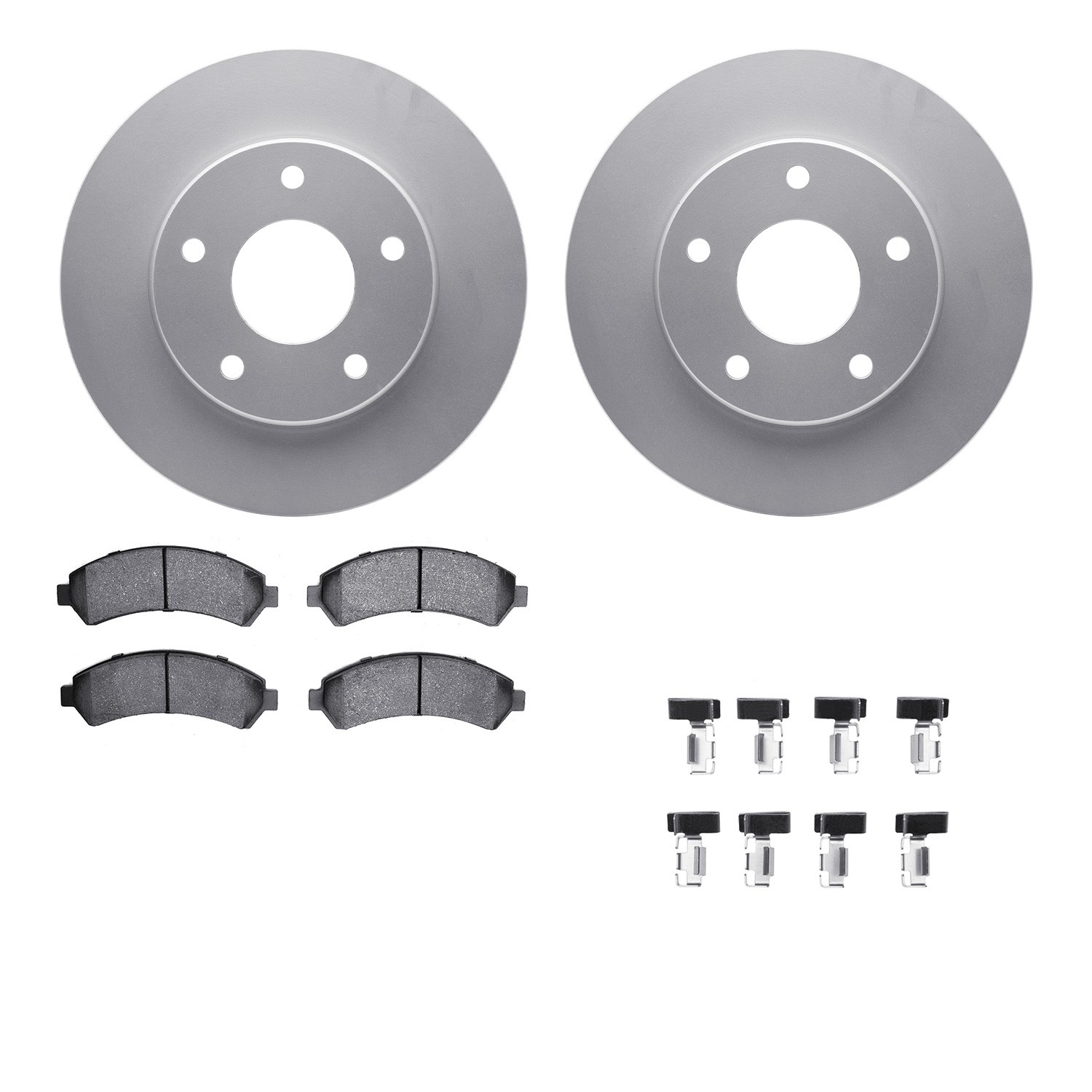 DFC GEOSPEC Coated Rotors with 5000 Brake Pads - Ceramic and Hardware