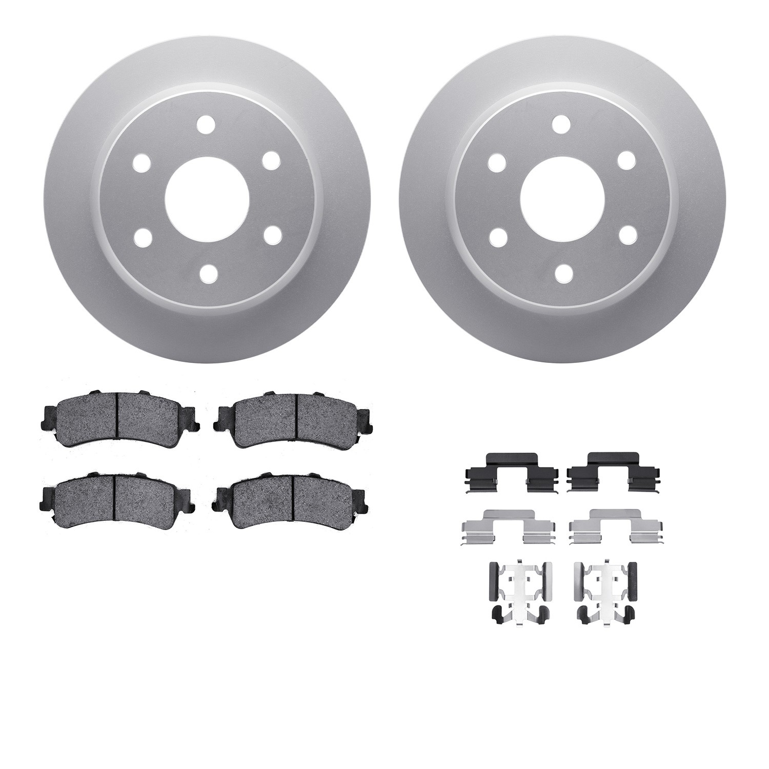 DFC GEOSPEC Coated Rotors with 5000 Brake Pads - Ceramic and Hardware