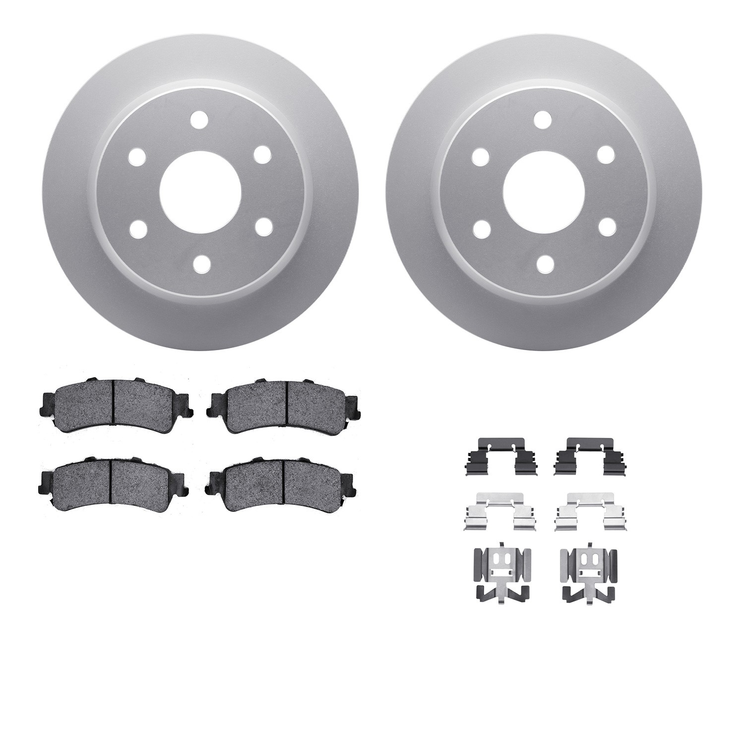 DFC GEOSPEC Coated Rotors with 5000 Brake Pads - Ceramic and Hardware