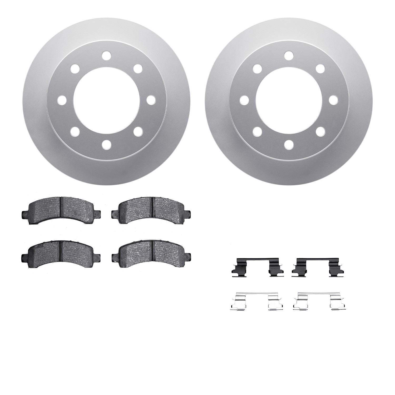 DFC GEOSPEC Coated Rotors with 5000 Brake Pads - Ceramic and Hardware