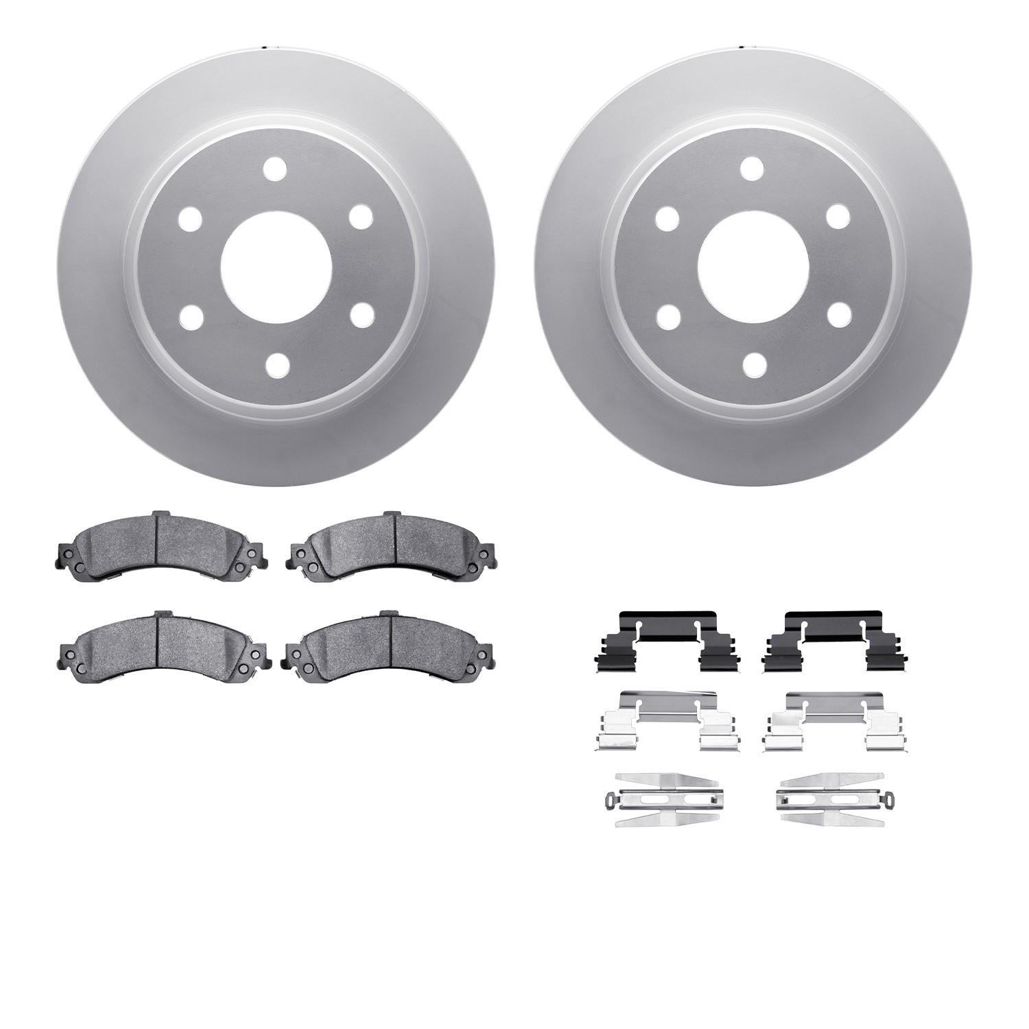 DFC GEOSPEC Coated Rotors with 5000 Brake Pads - Ceramic and Hardware