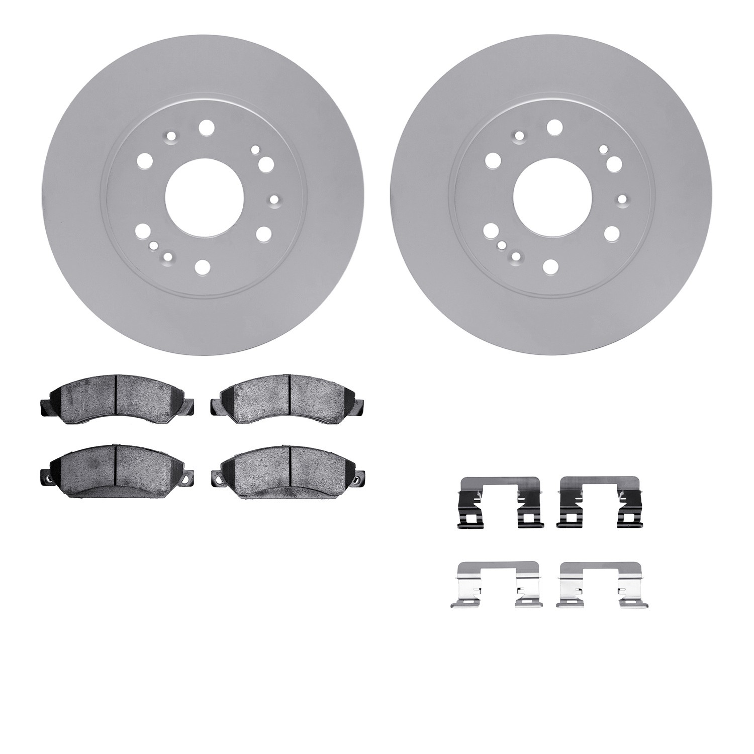 DFC GEOSPEC Coated Rotors with 5000 Brake Pads - Ceramic and Hardware