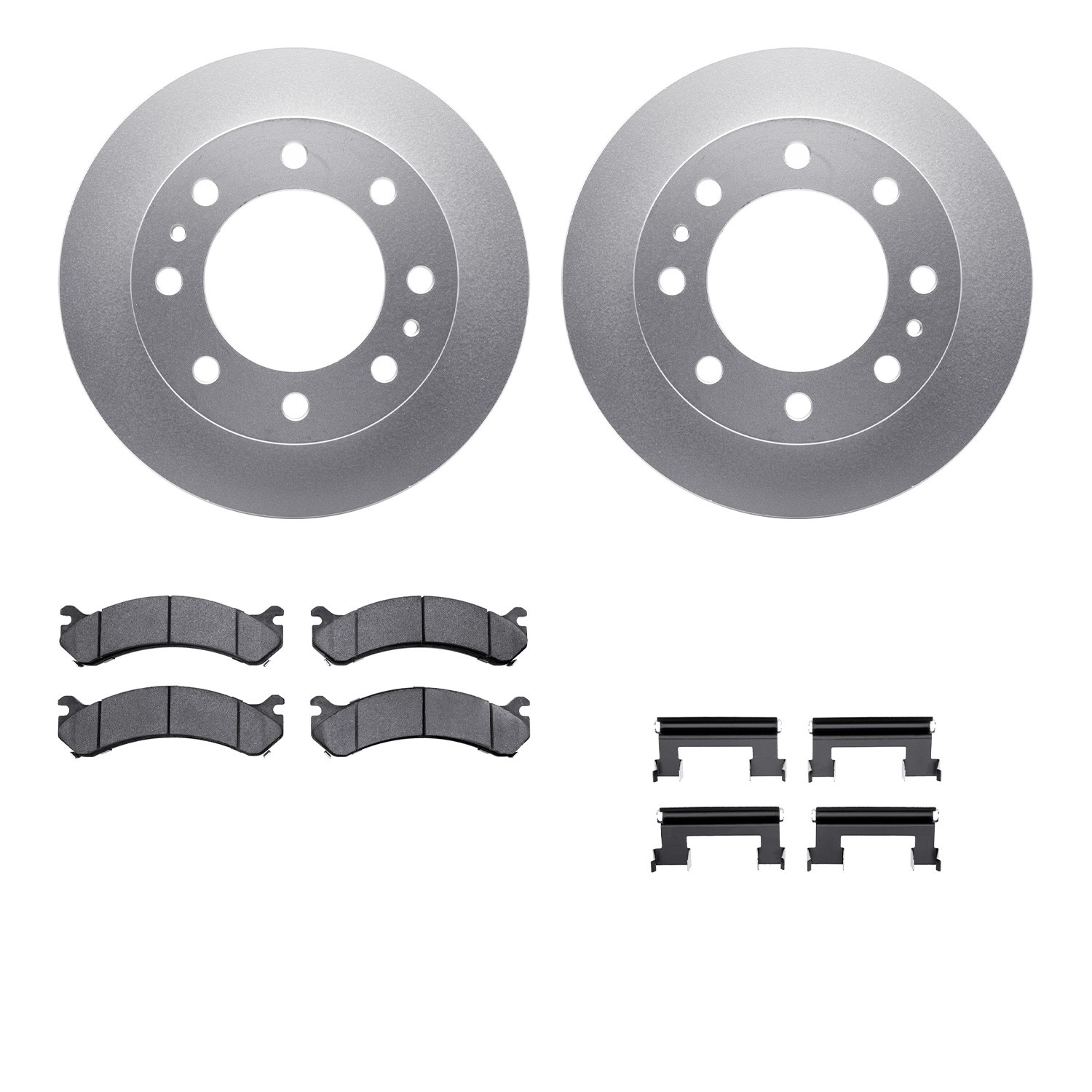 DFC GEOSPEC Coated Rotors with 5000 Brake Pads - Ceramic and Hardware