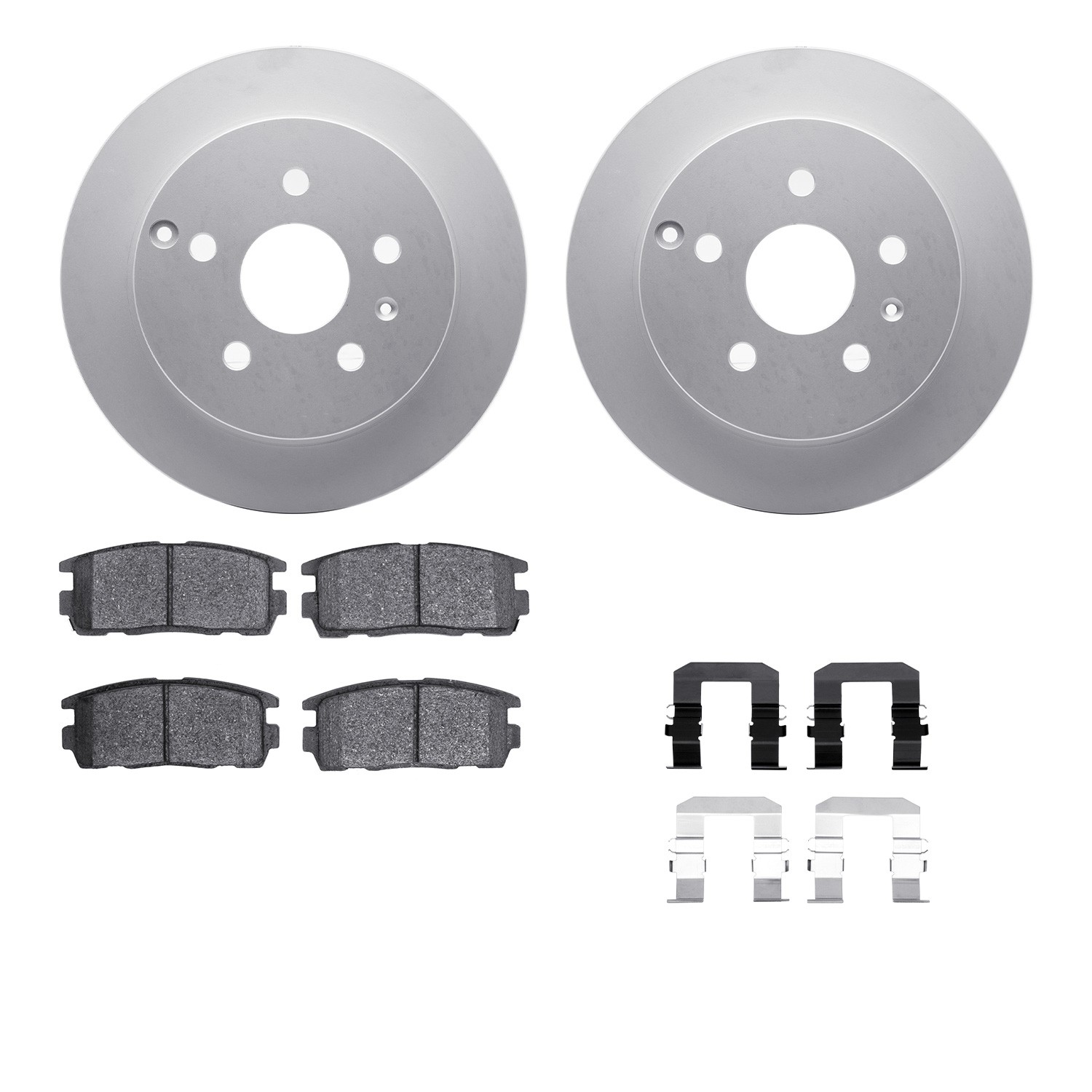 DFC GEOSPEC Coated Rotors with 5000 Brake Pads - Ceramic and Hardware