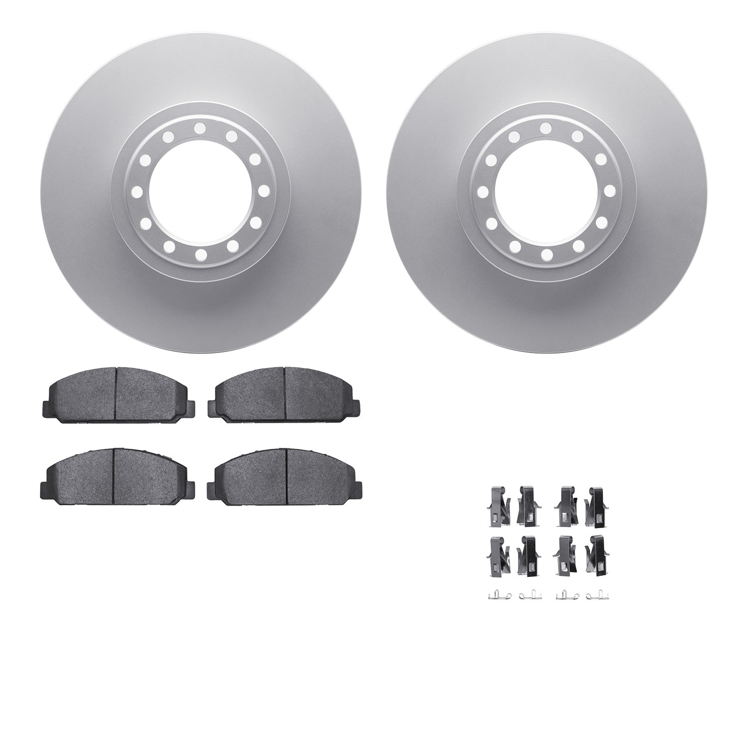 DFC GEOSPEC Coated Rotors with 5000 Brake Pads - Ceramic and Hardware