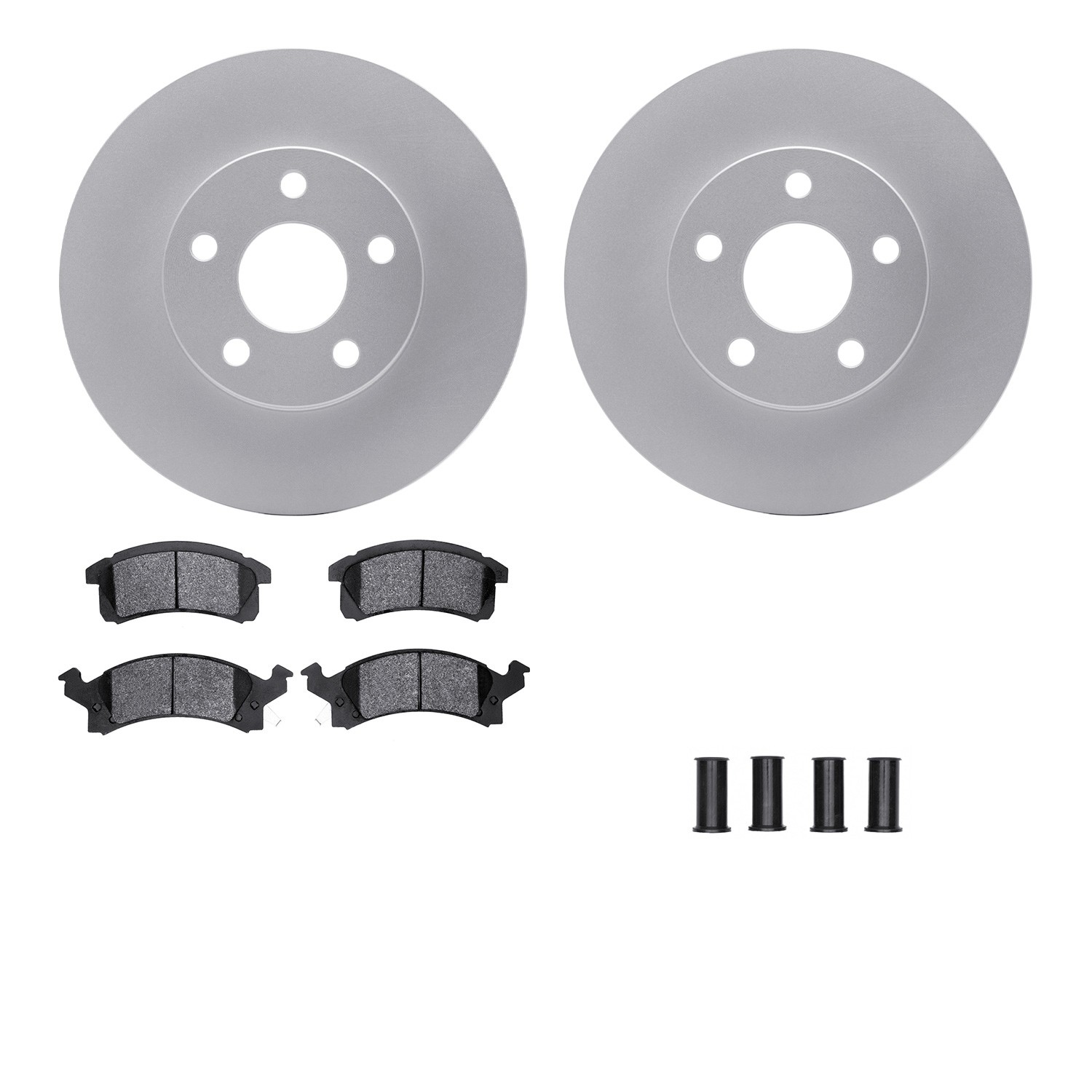 DFC GEOSPEC Coated Rotors with 5000 Brake Pads - Ceramic and Hardware