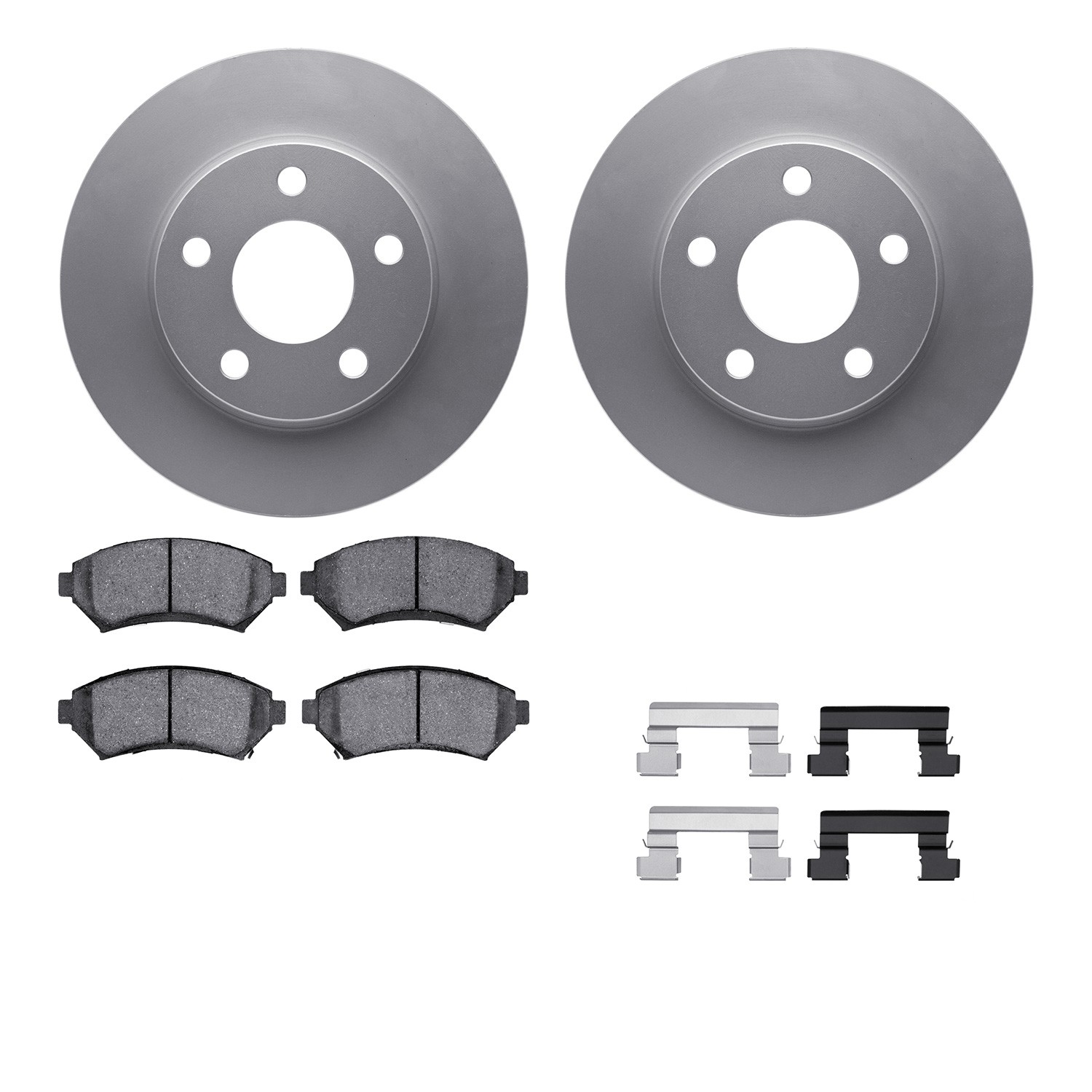 DFC GEOSPEC Coated Rotors with 5000 Brake Pads - Ceramic and Hardware