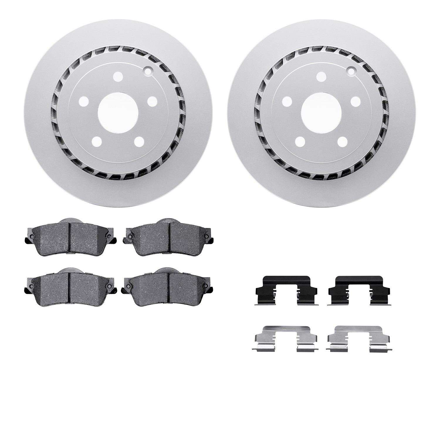 DFC GEOSPEC Coated Rotors with 5000 Brake Pads - Ceramic and Hardware