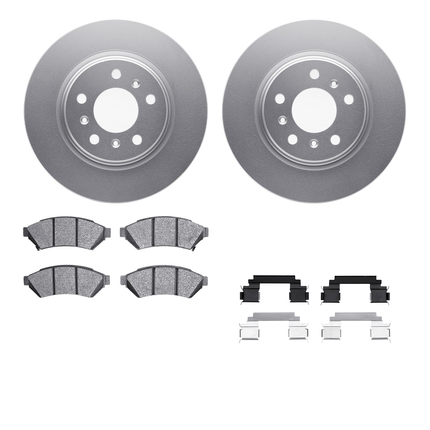 DFC GEOSPEC Coated Rotors with 5000 Brake Pads - Ceramic and Hardware