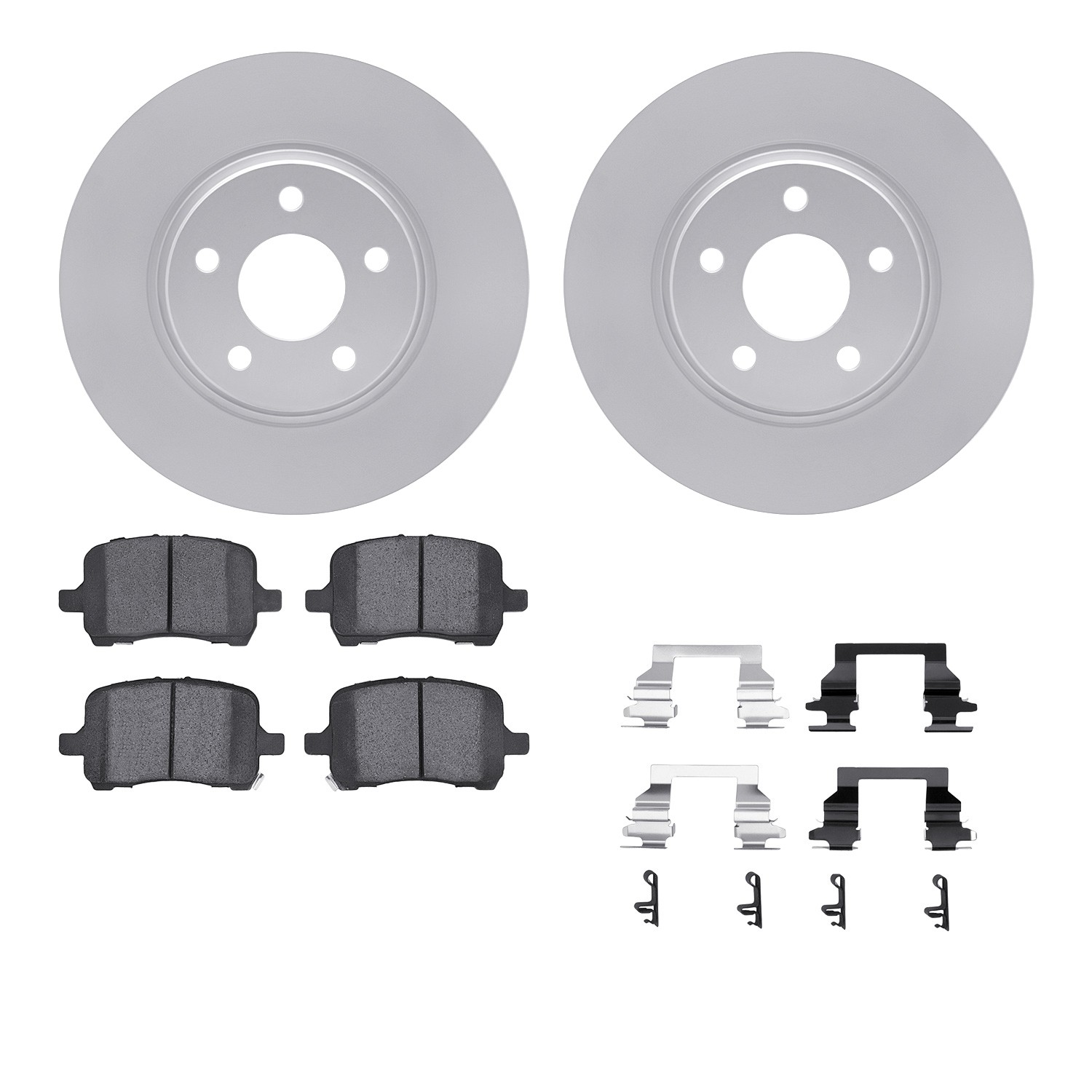 DFC GEOSPEC Coated Rotors with 5000 Brake Pads - Ceramic and Hardware