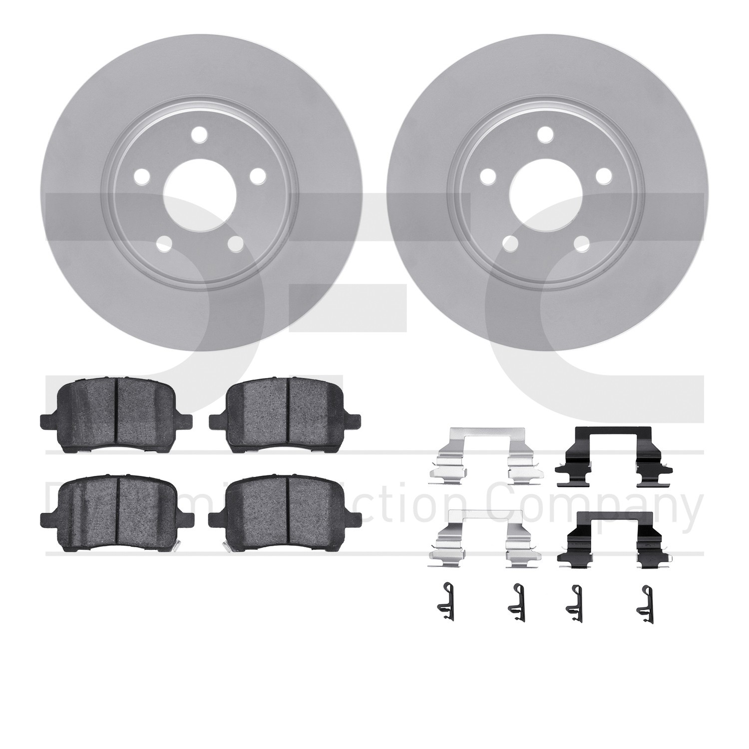DFC GEOSPEC Coated Rotors with 5000 Brake Pads - Ceramic and Hardware